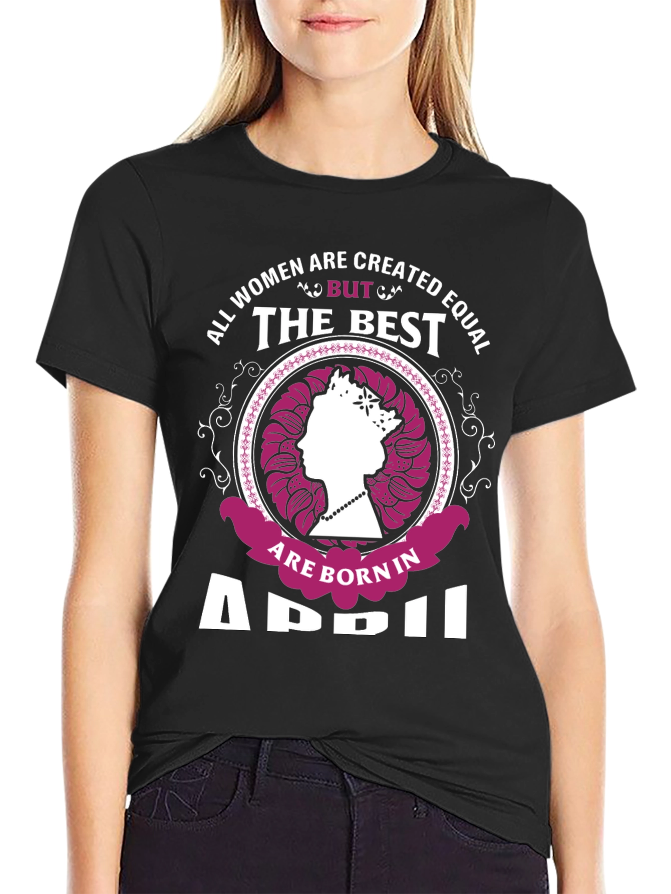Born in April Womens Graphic Tee