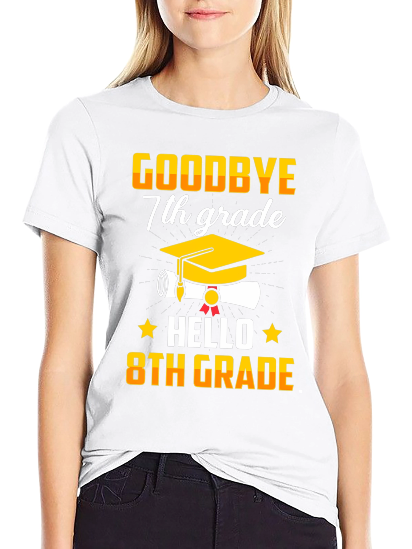 Goodbye 7th Grade Hello 8th Grade Graduation T-Shirt