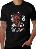 Roulette Wheel Character Graphic T-Shirt