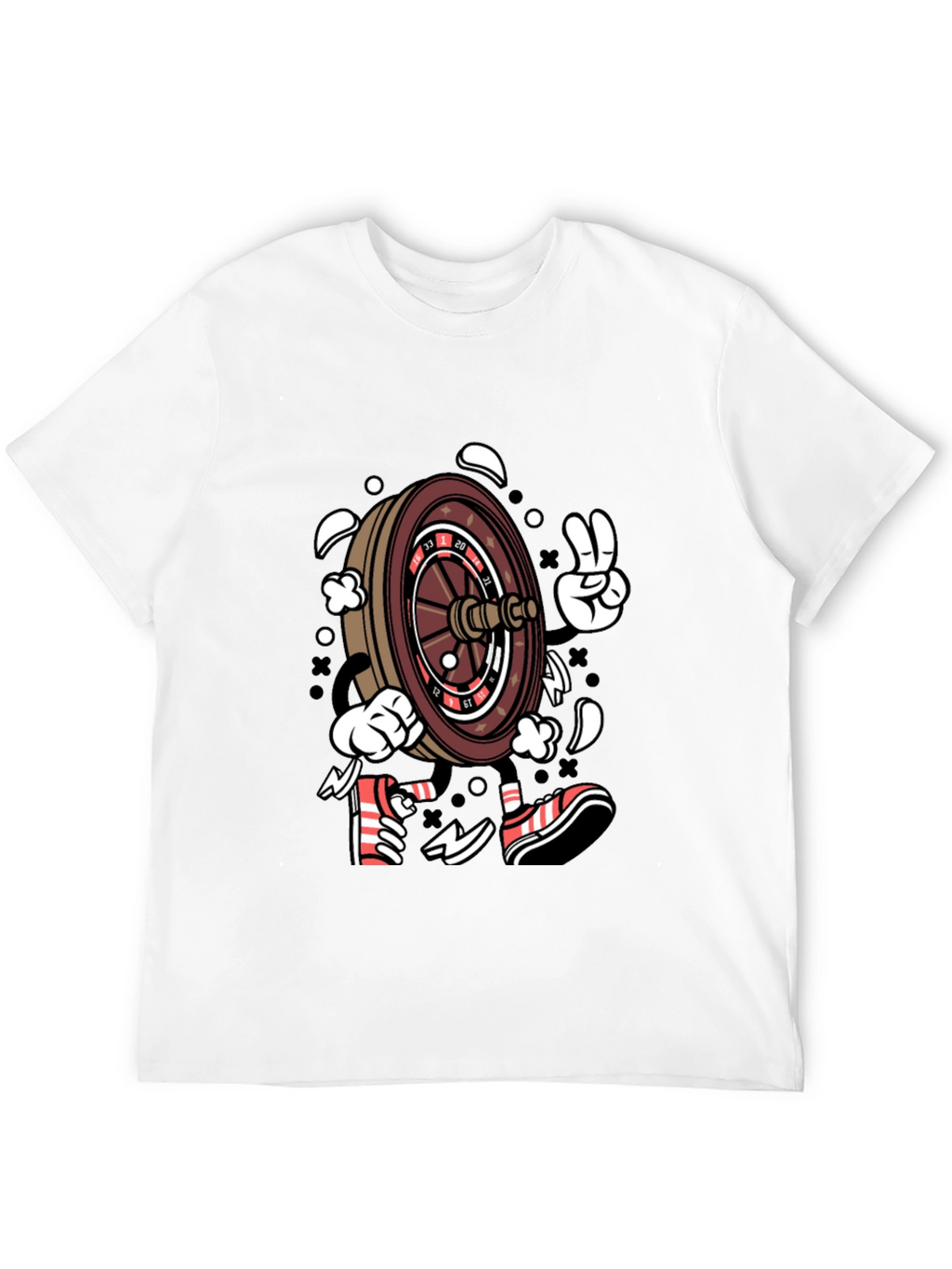 Roulette Wheel Character Graphic T-Shirt