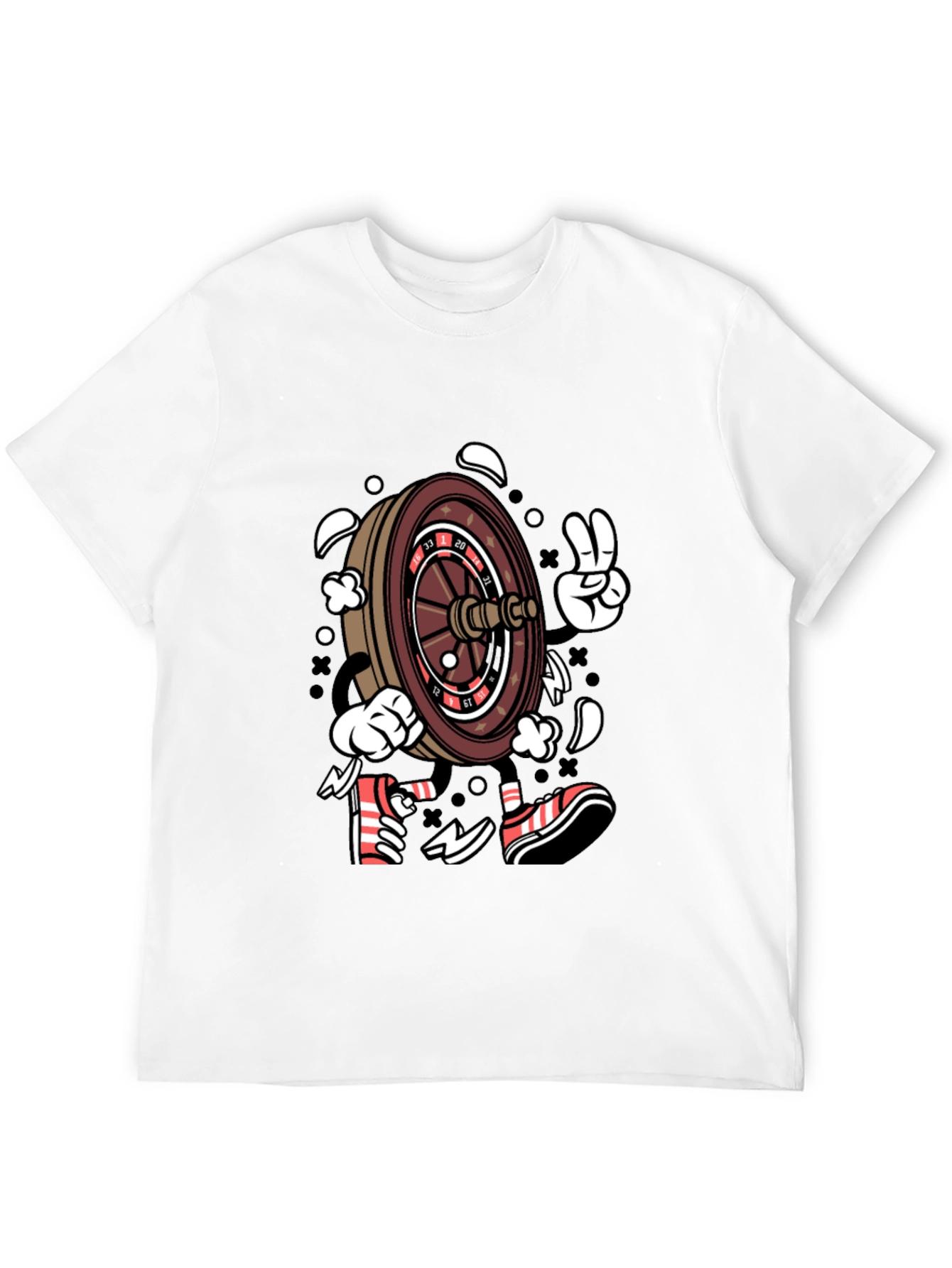 Roulette Wheel Character Graphic T-Shirt