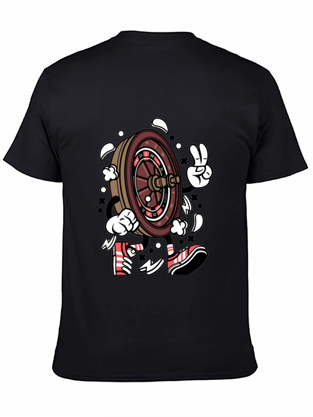 Roulette Wheel Character Graphic T-Shirt