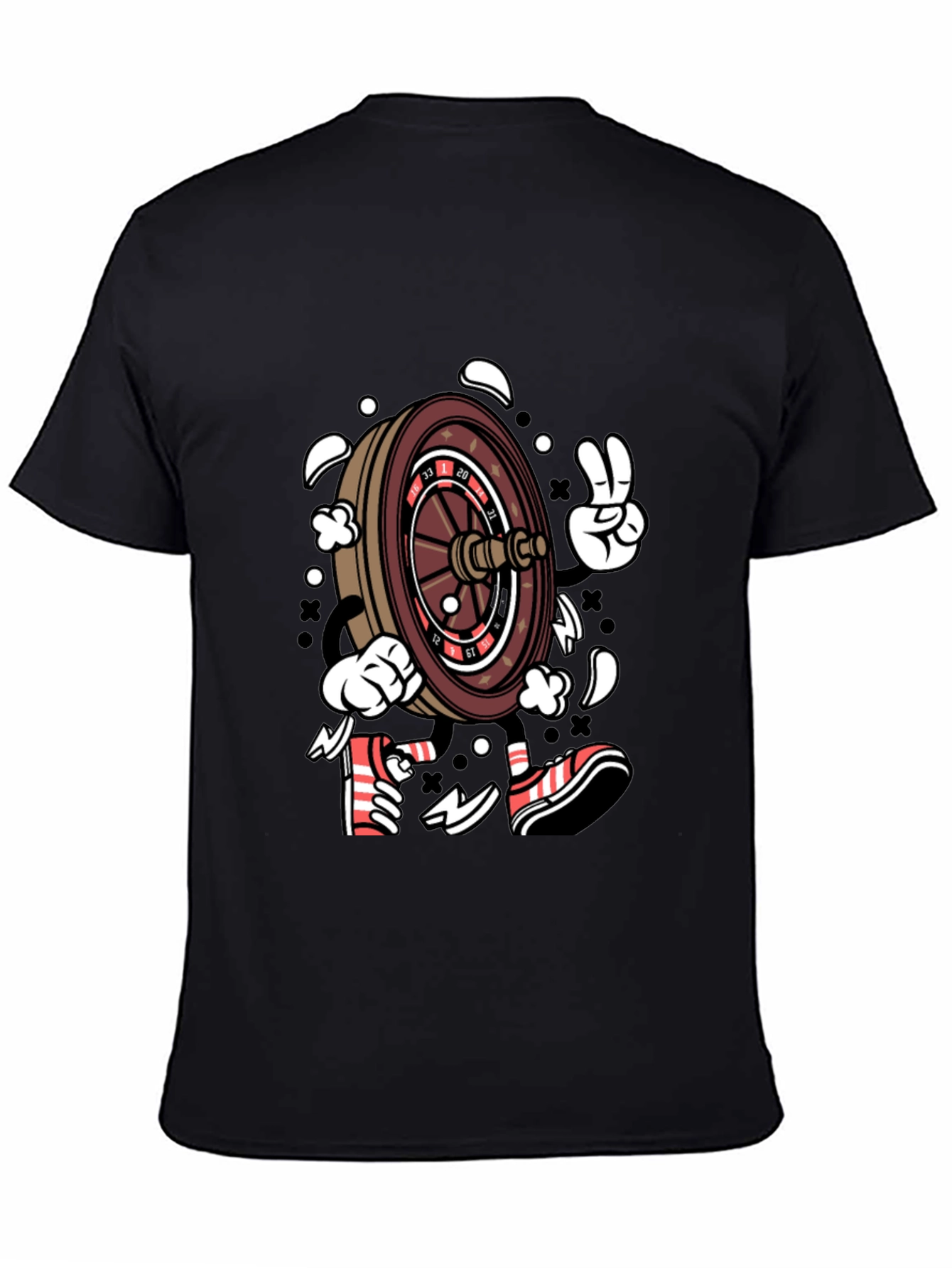 Roulette Wheel Character Graphic T-Shirt