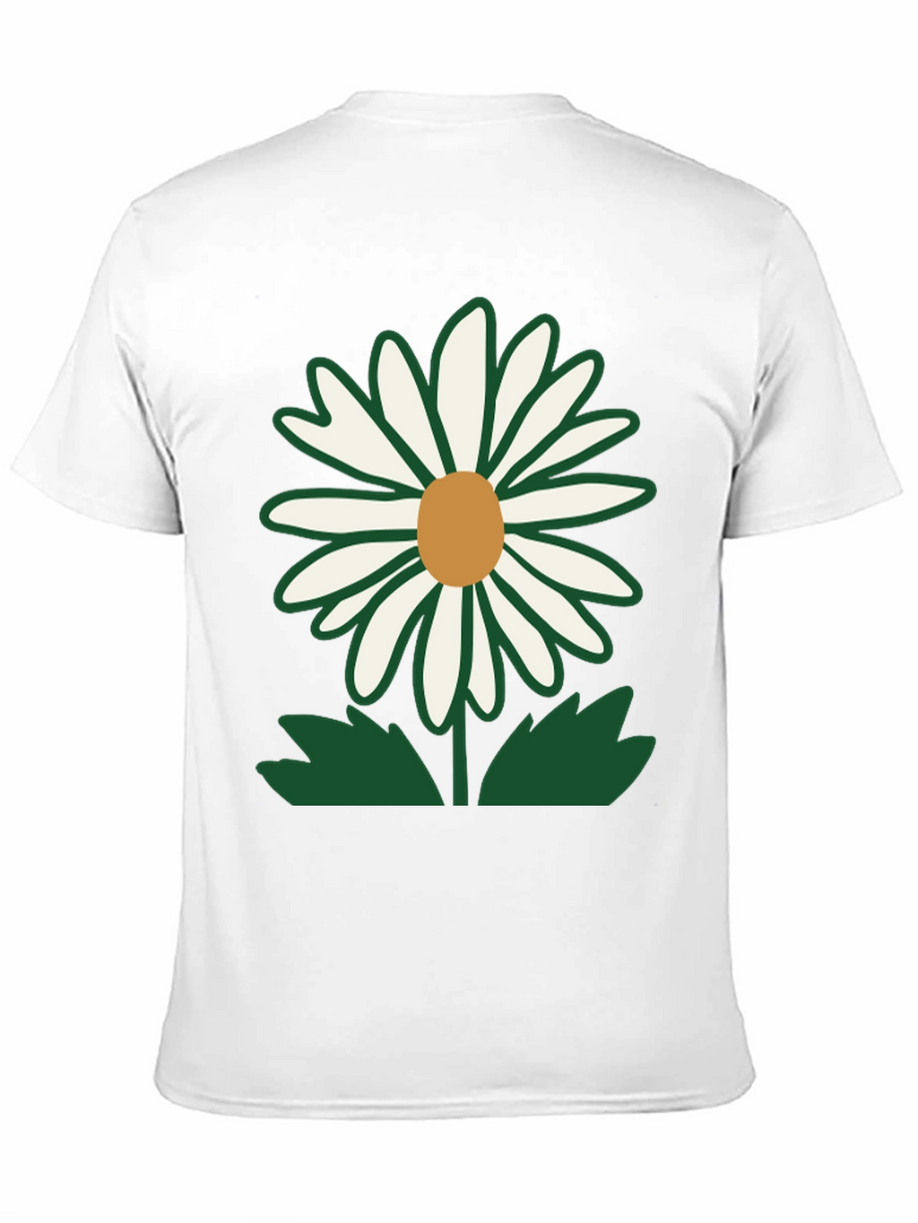 Daisy Flower Graphic T-Shirt - Casual Black Tee