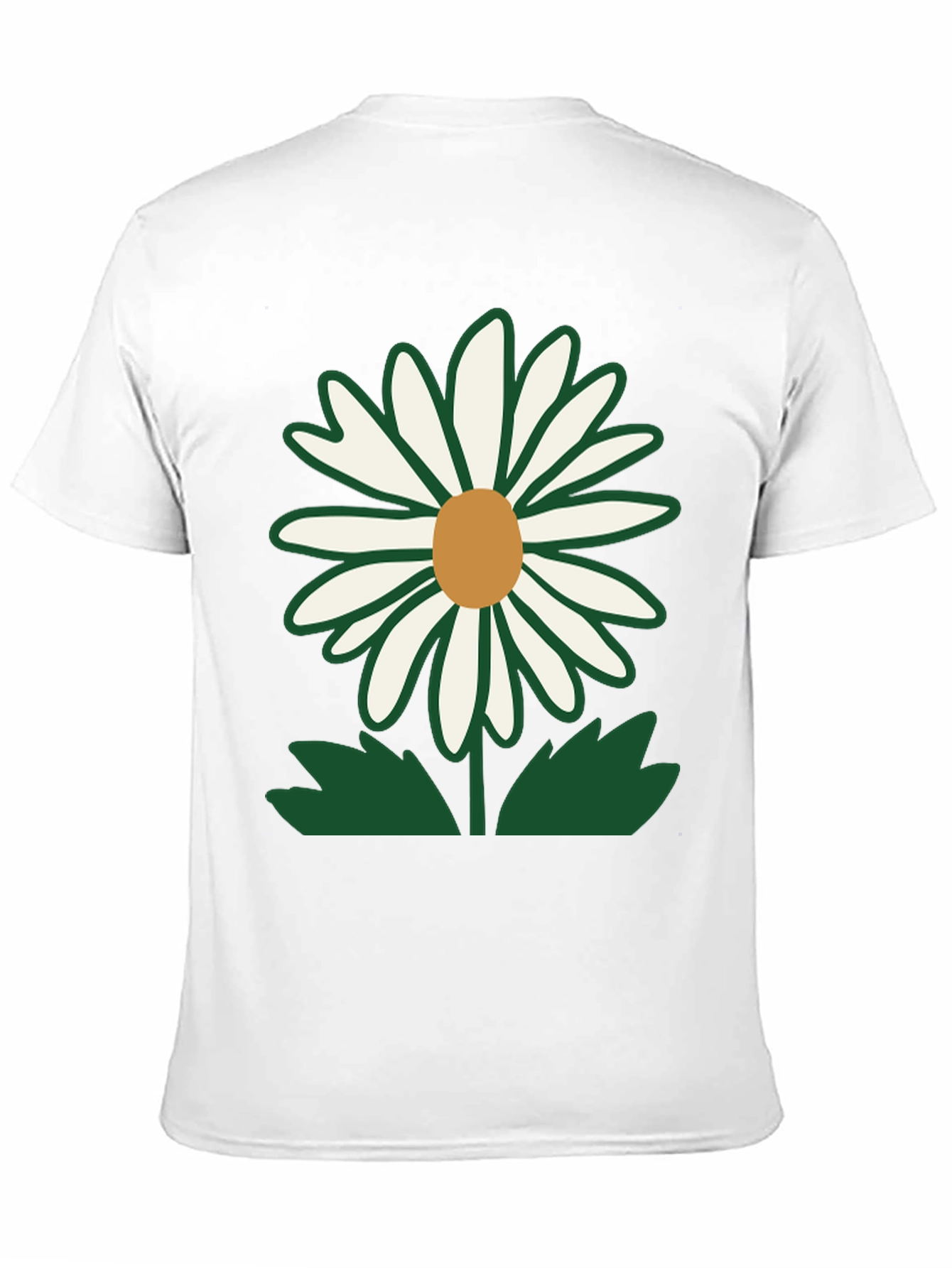 Daisy Flower Graphic T-Shirt - Casual Black Tee