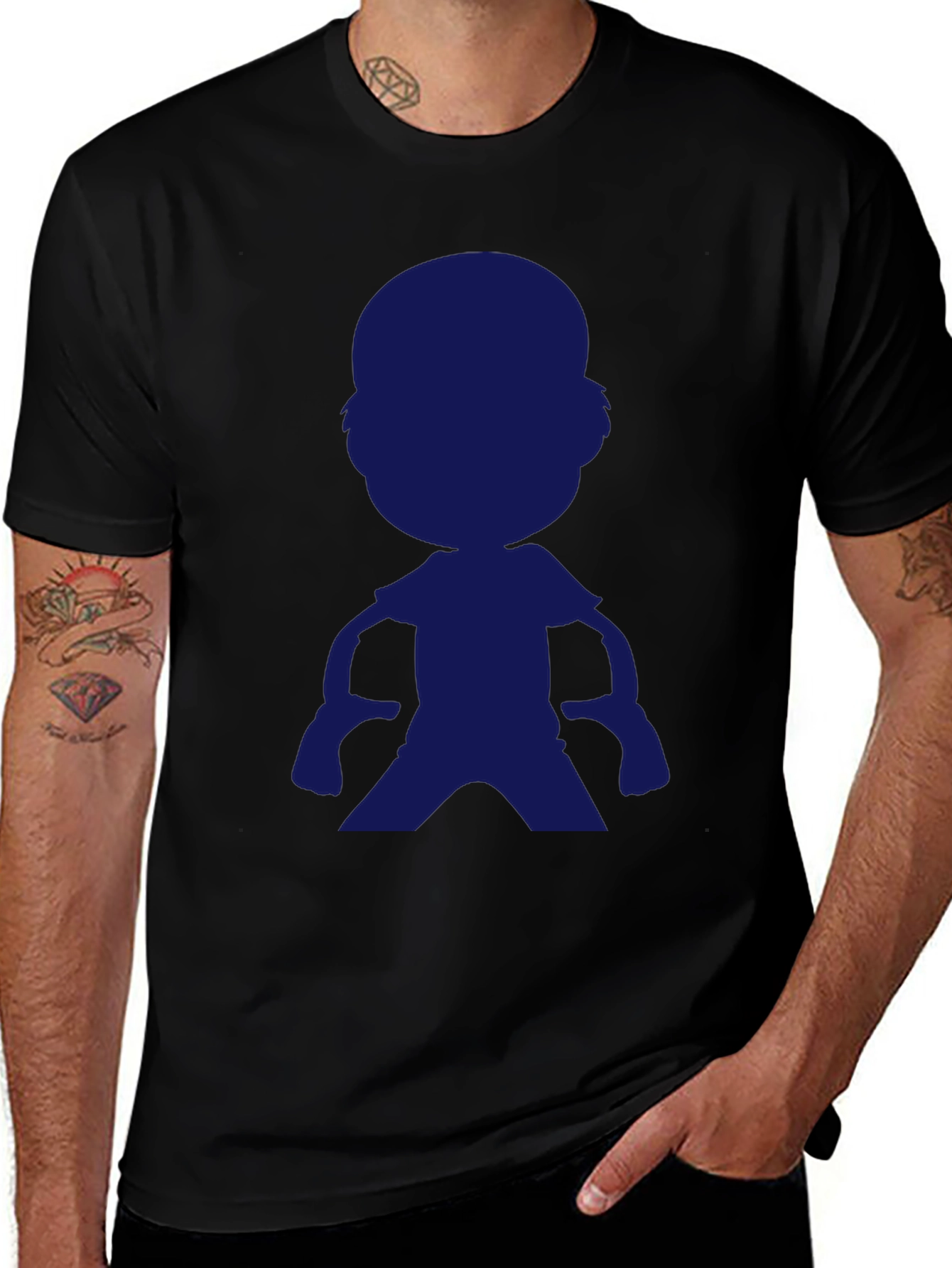 Mens Black T-Shirt with Graphic