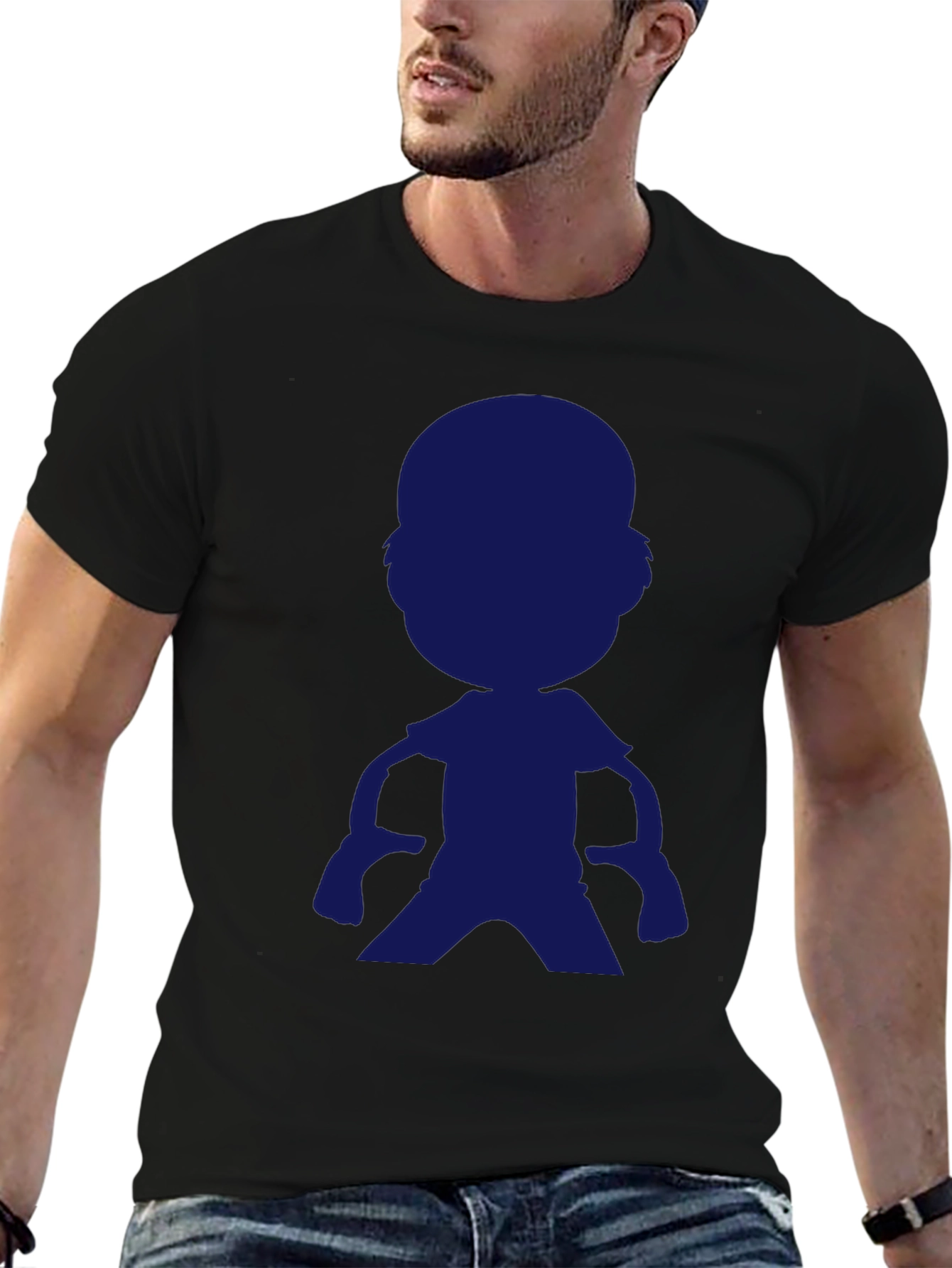 Mens Black T-Shirt with Graphic