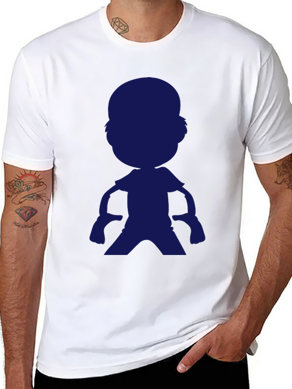 Mens Black T-Shirt with Graphic
