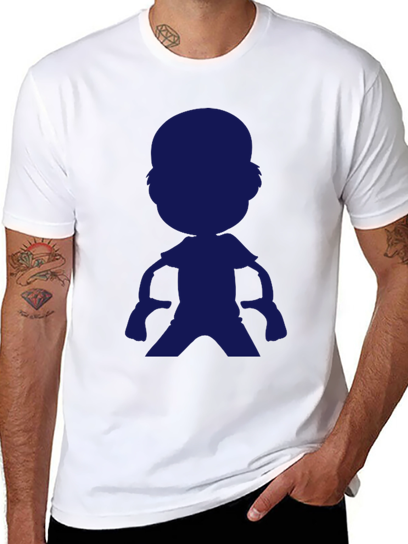 Mens Black T-Shirt with Graphic