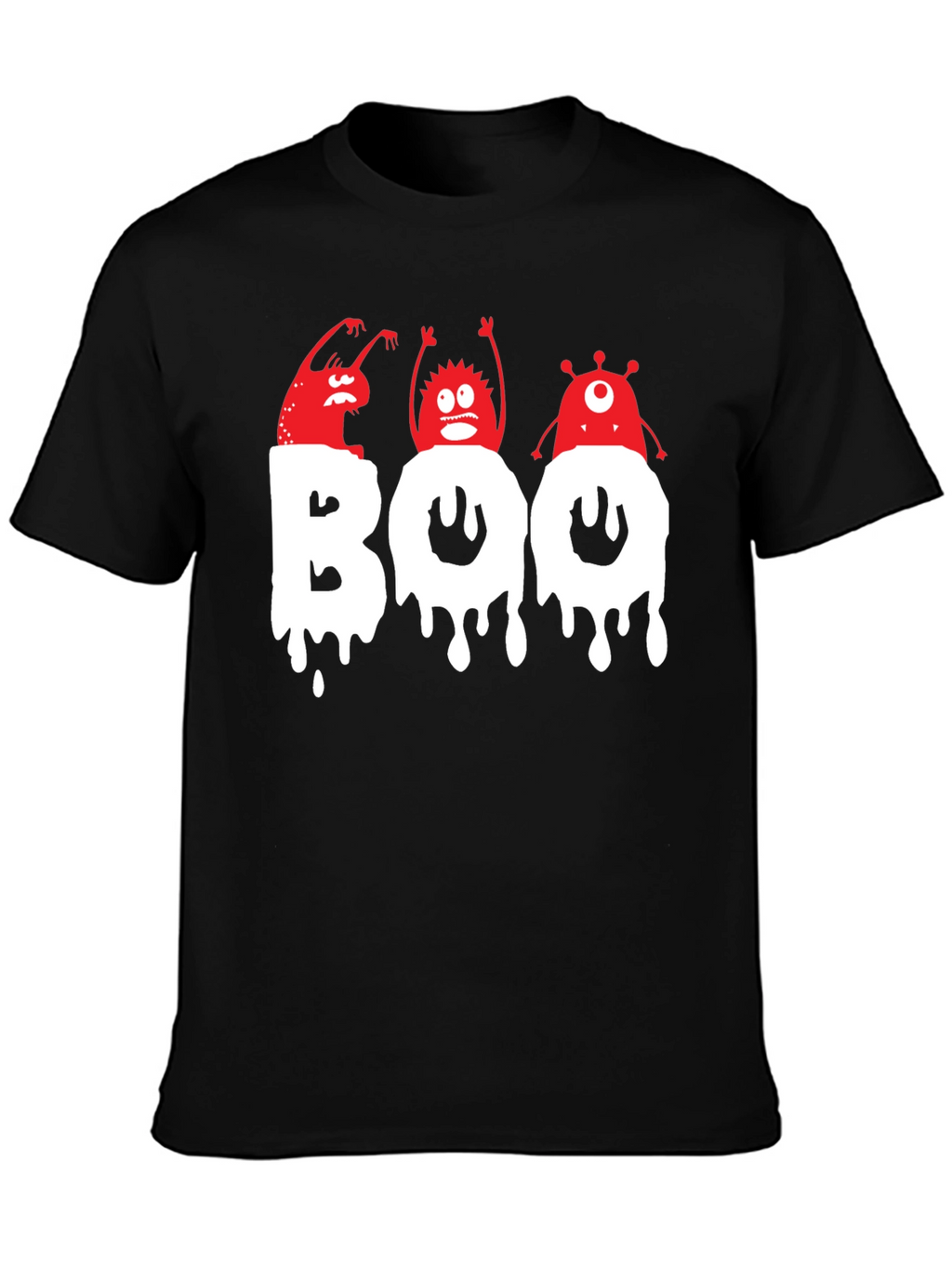 Spooky Boo Monsters Graphic T-Shirt - Halloween Fun