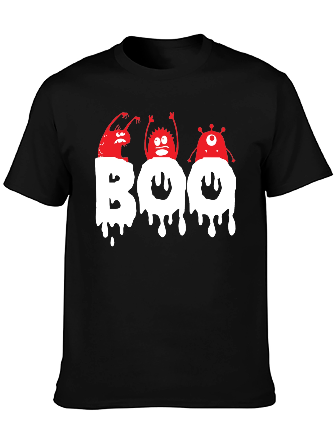 Spooky Boo Monsters Graphic T-Shirt - Halloween Fun
