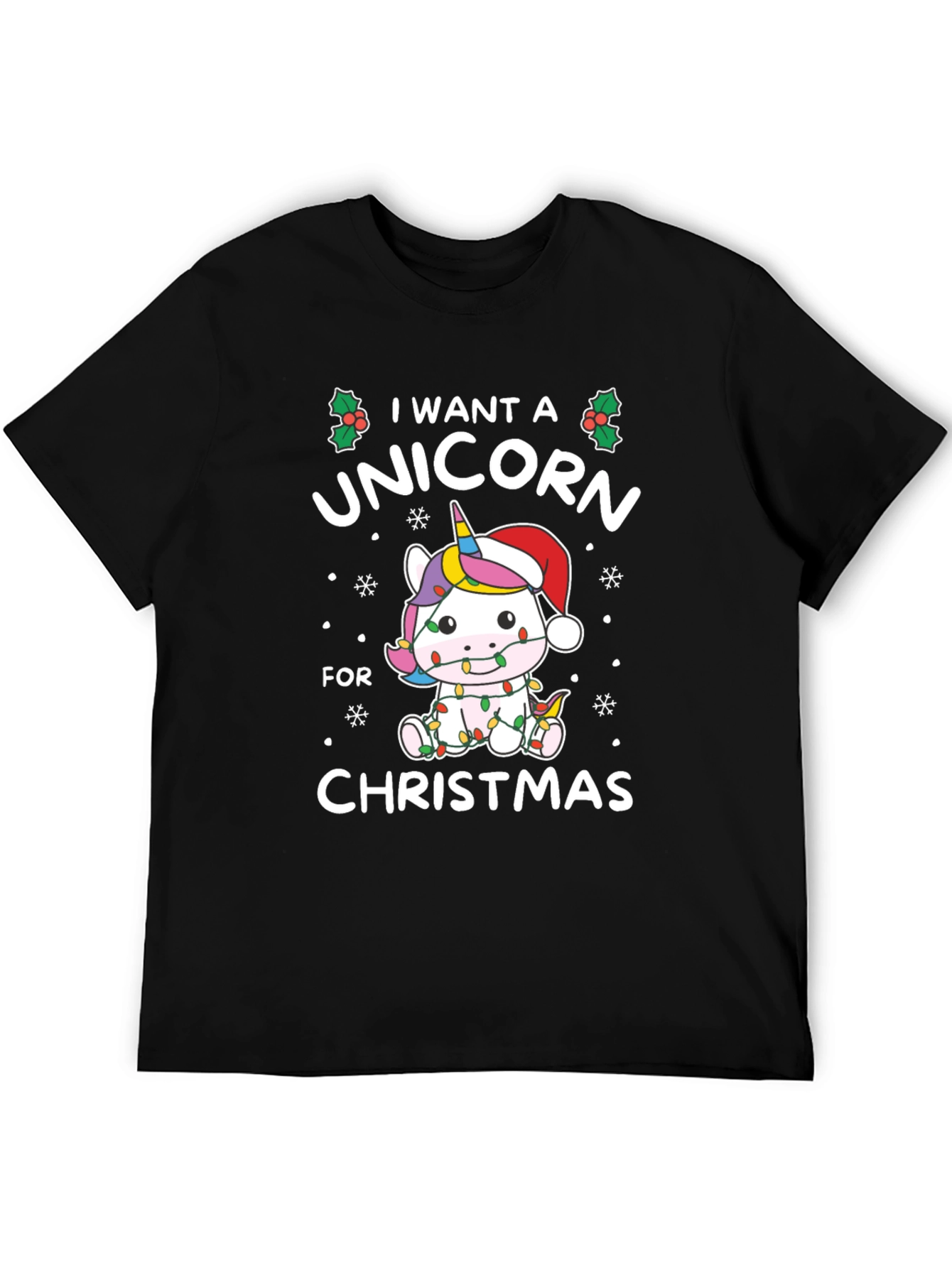 Unicorn Christmas T-Shirt: I Want a Unicorn!