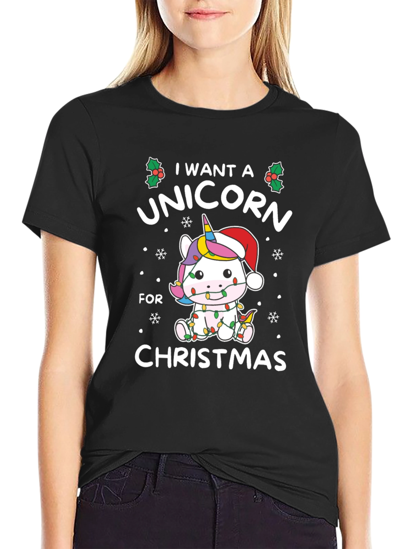 Unicorn Christmas T-Shirt: I Want a Unicorn!