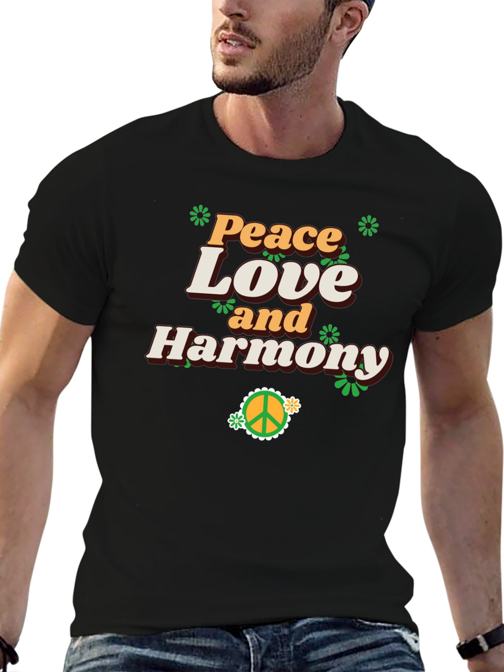 Peace Love Harmony Graphic T-Shirt