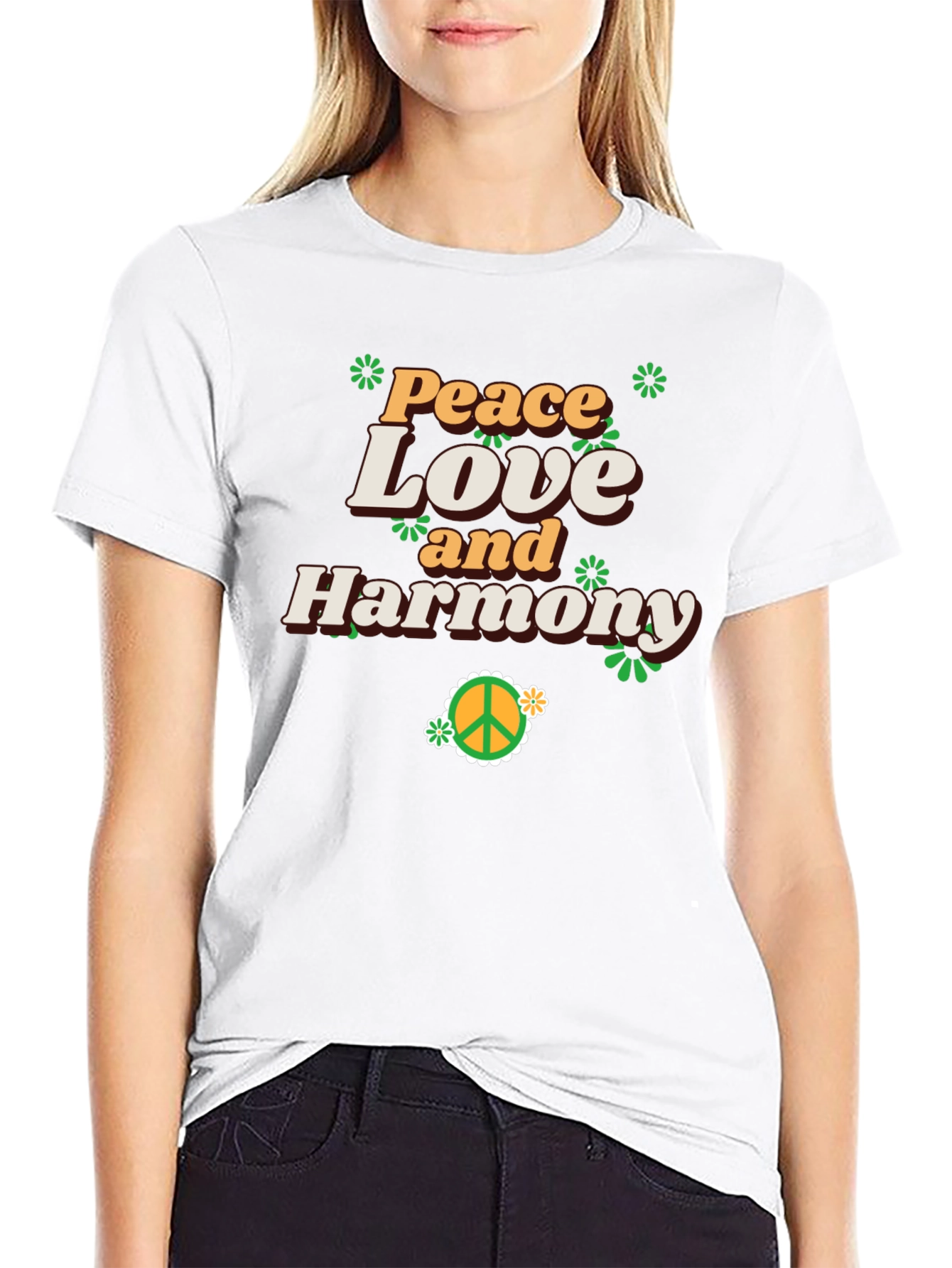 Peace Love Harmony Graphic T-Shirt