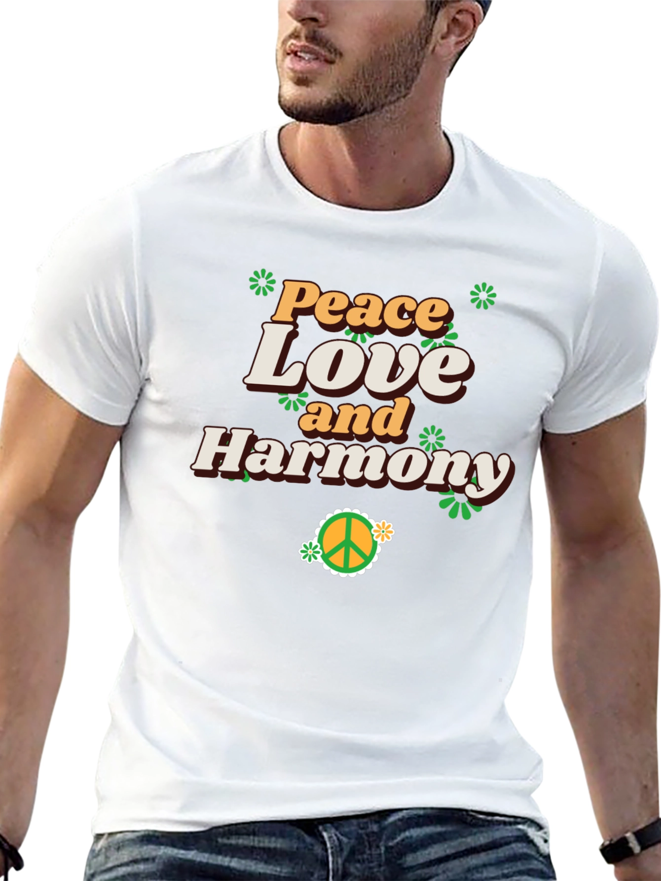 Peace Love Harmony Graphic T-Shirt