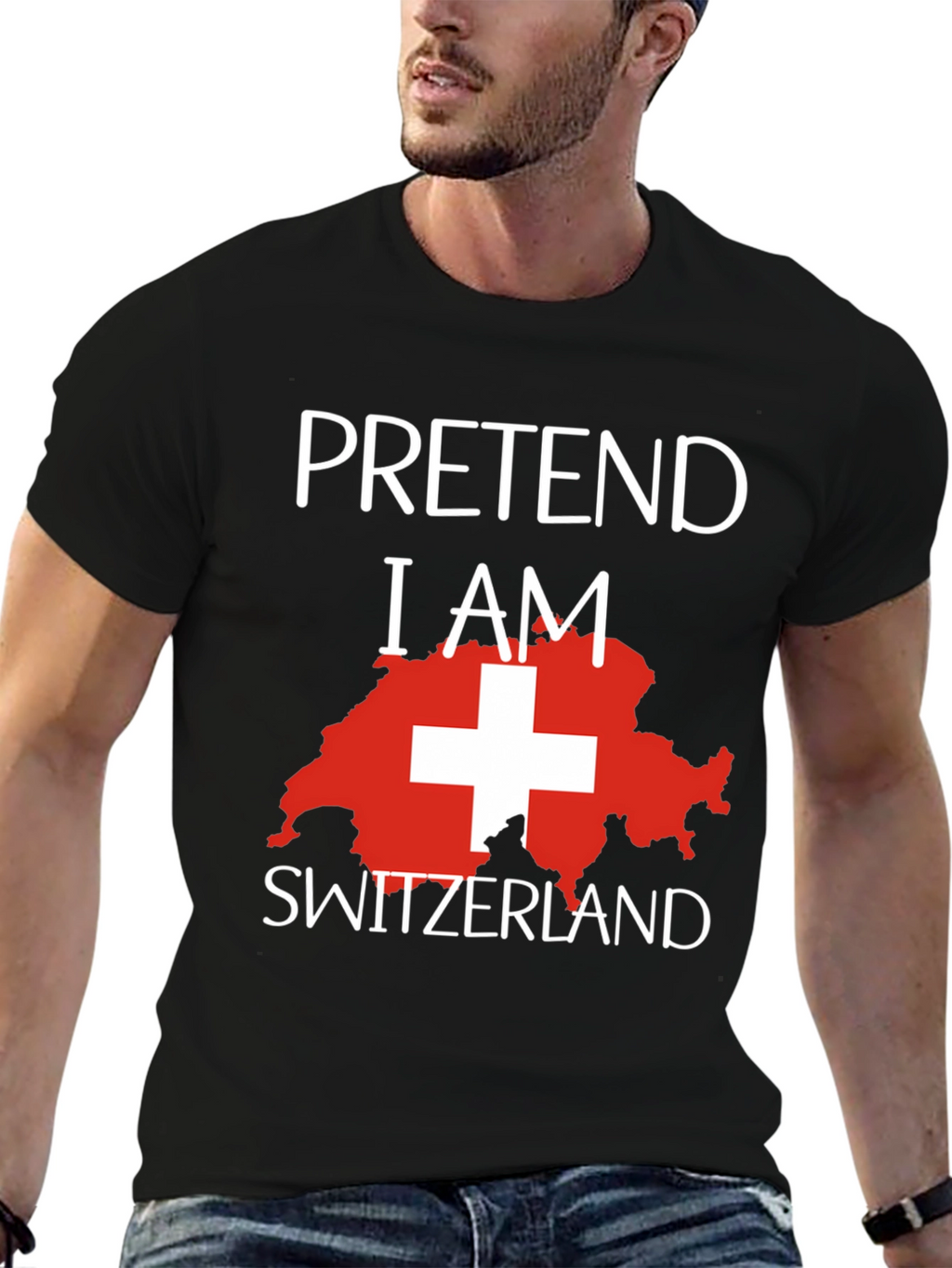Pretend I Am Switzerland Funny Novelty T-Shirt