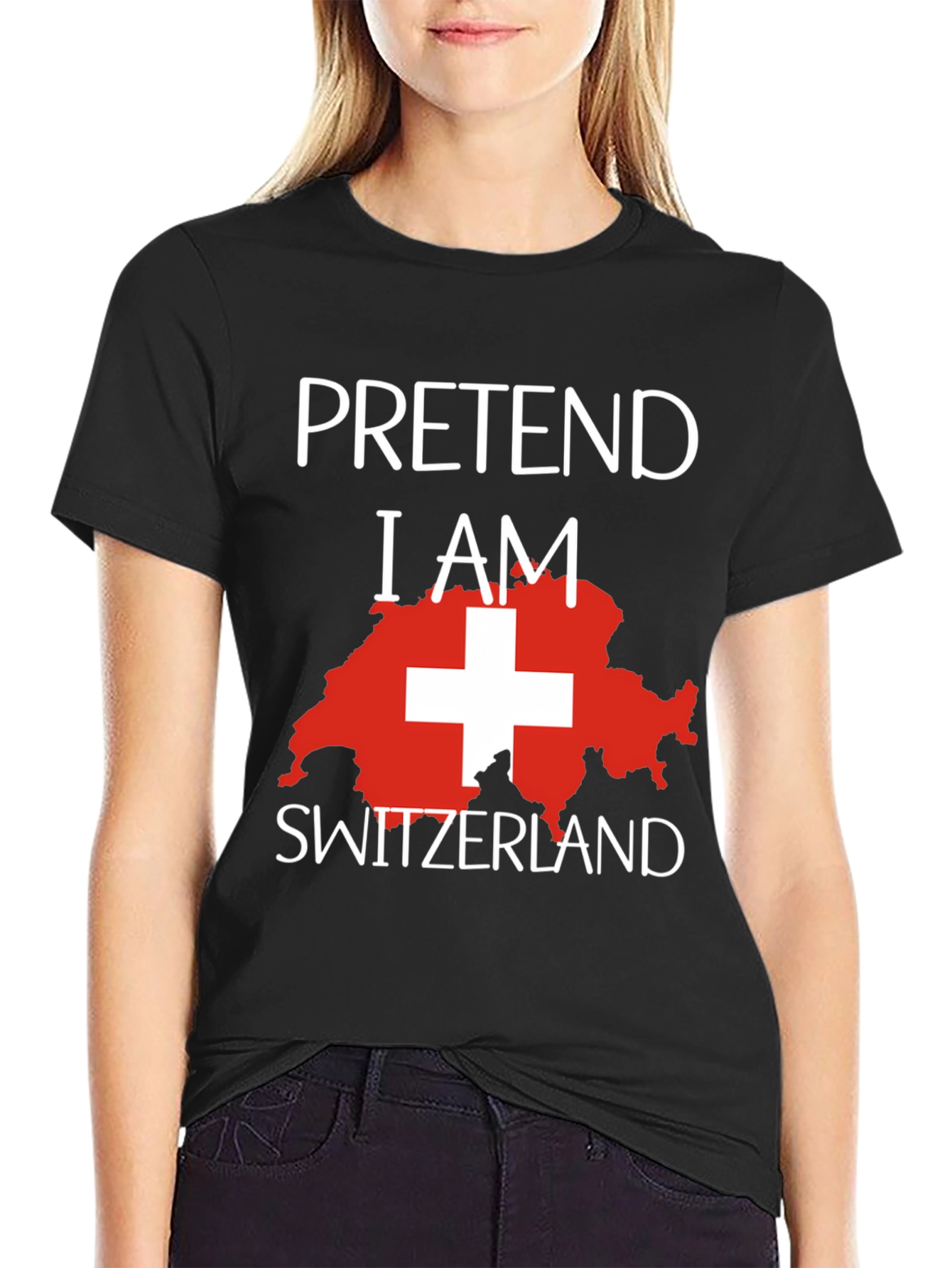 Pretend I Am Switzerland Funny Novelty T-Shirt