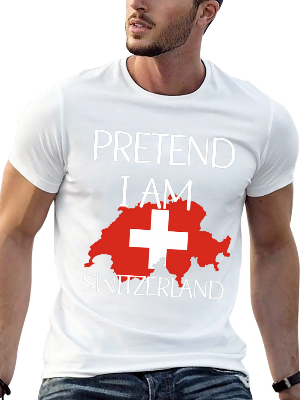 Pretend I Am Switzerland Funny Novelty T-Shirt