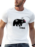 Black Vibe Bear Graphic Tee