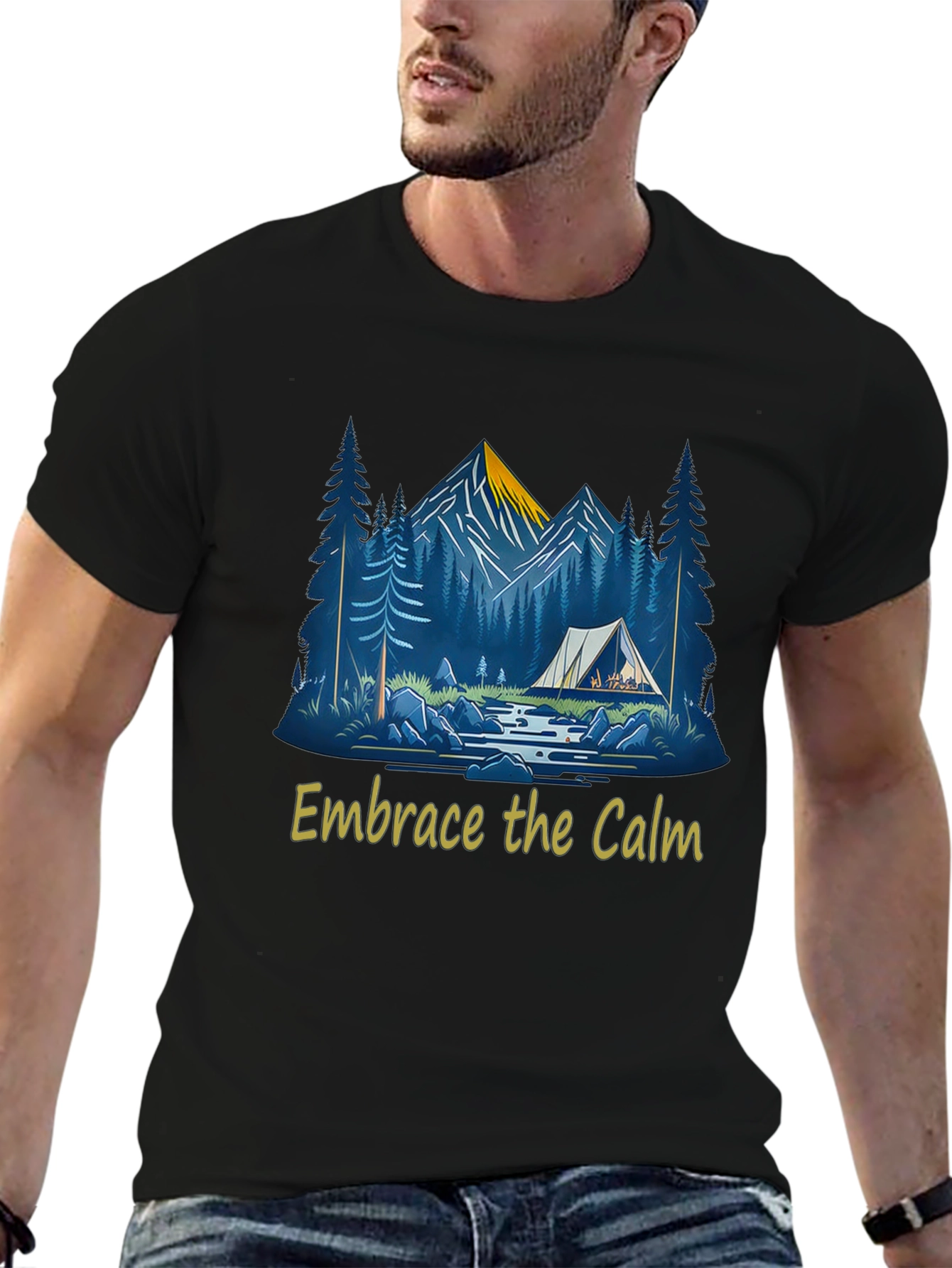 Embrace the Calm Camping Graphic T-Shirt