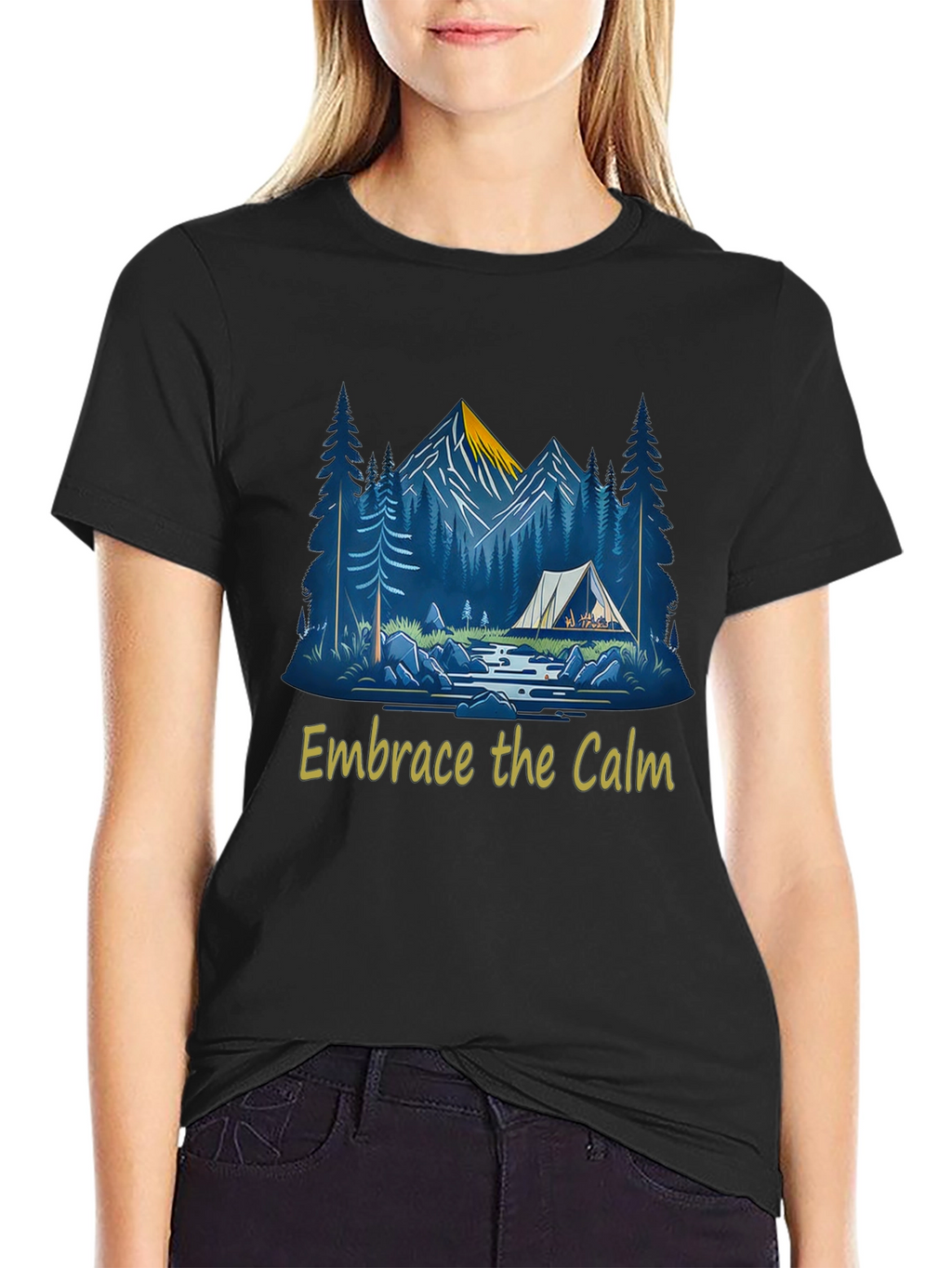 Embrace the Calm Camping Graphic T-Shirt