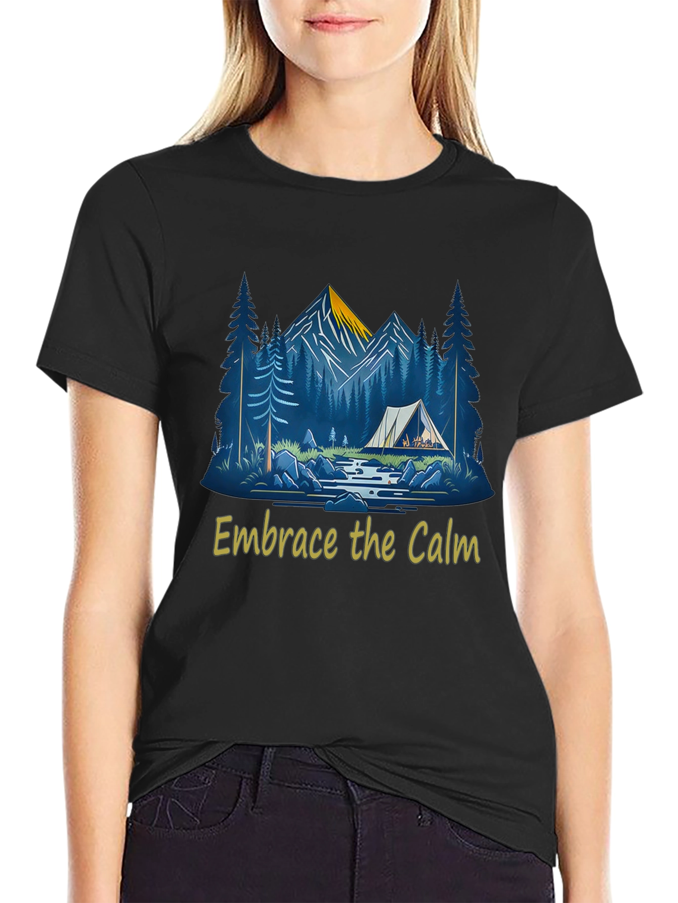 Embrace the Calm Camping Graphic T-Shirt