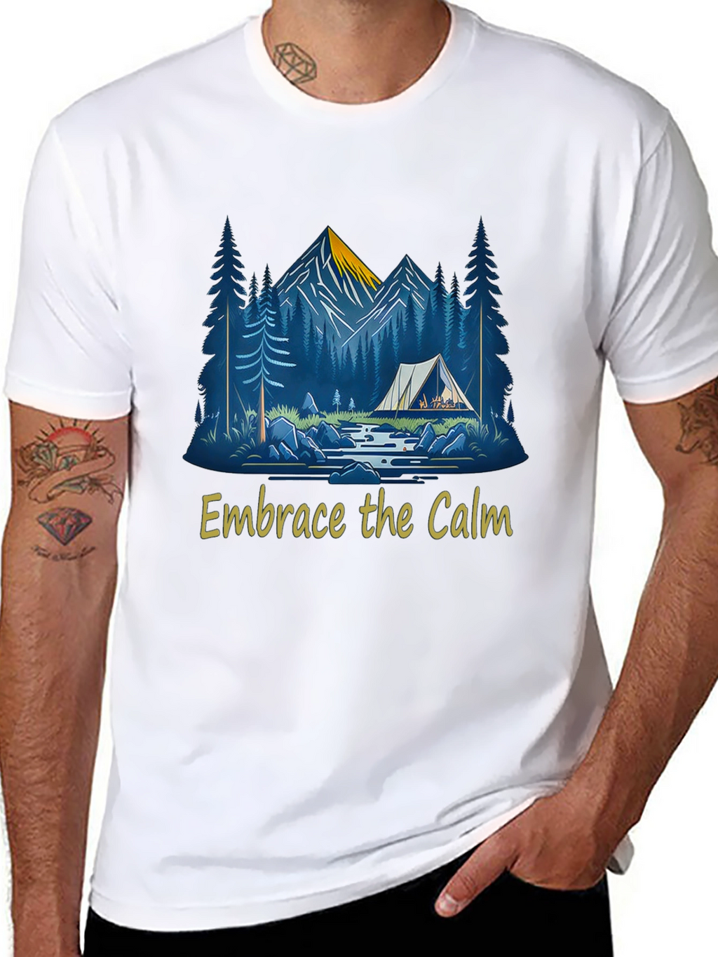 Embrace the Calm Camping Graphic T-Shirt