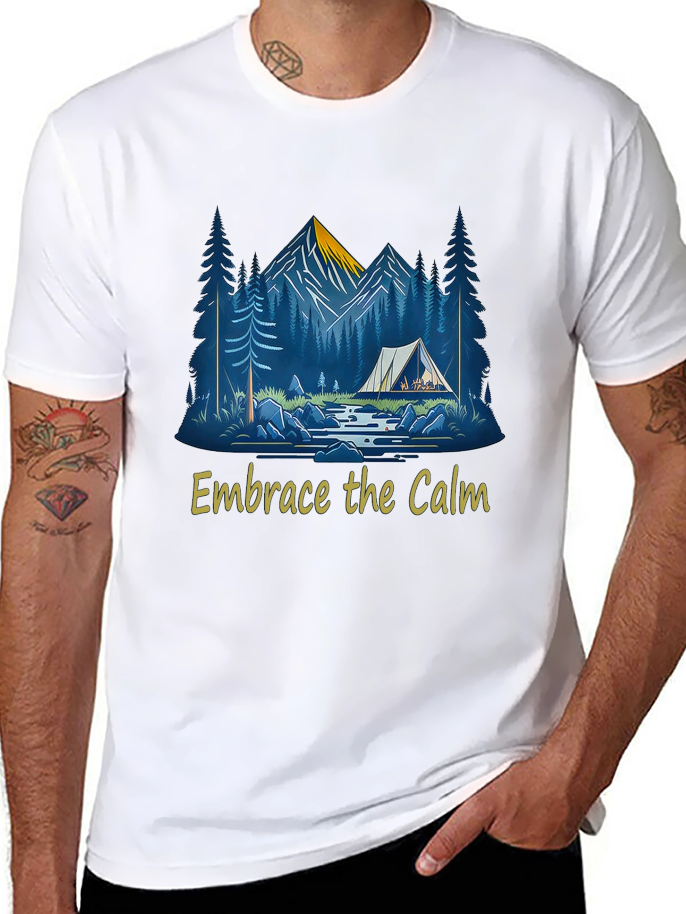 Embrace the Calm Camping Graphic T-Shirt