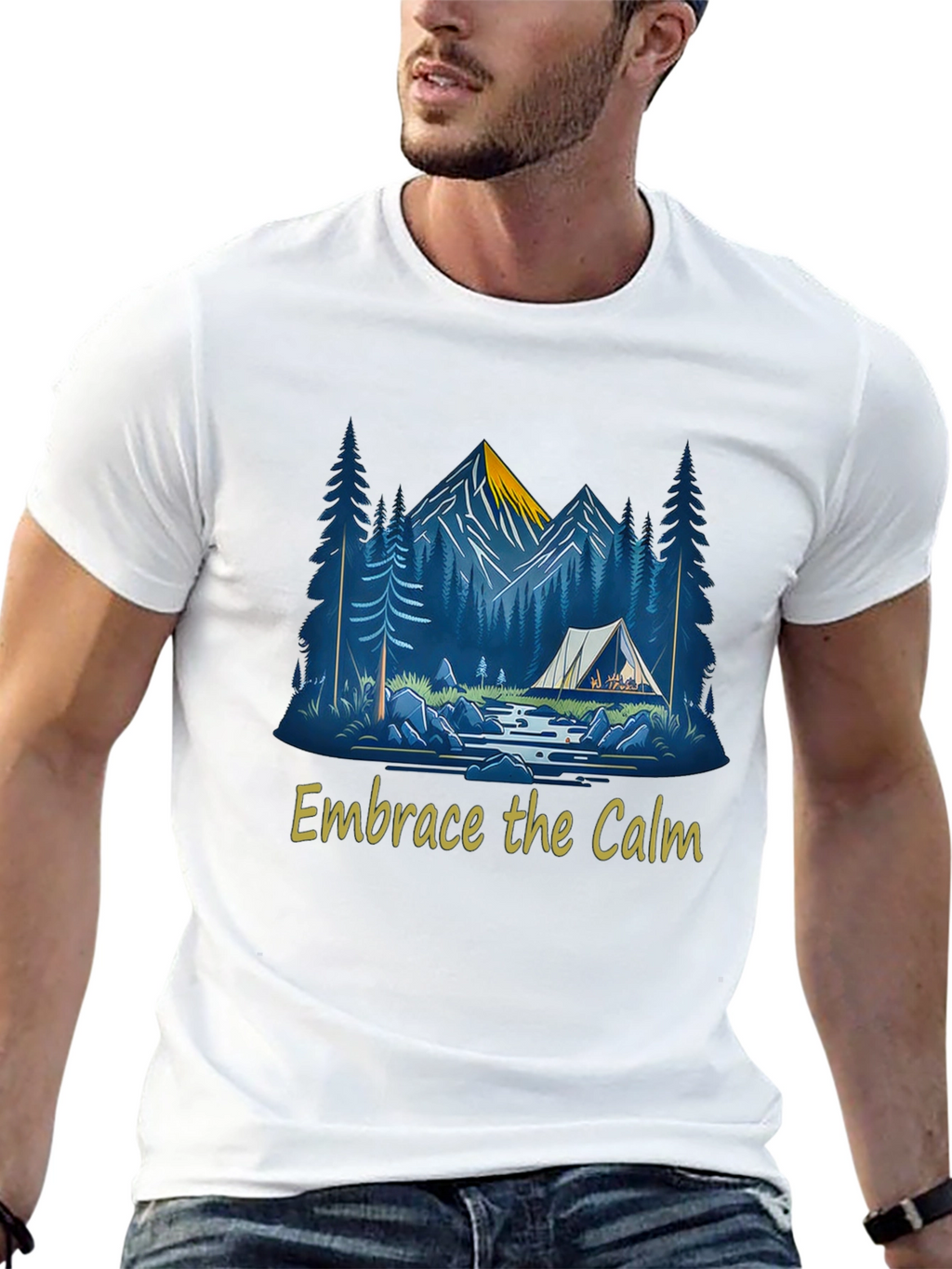 Embrace the Calm Camping Graphic T-Shirt