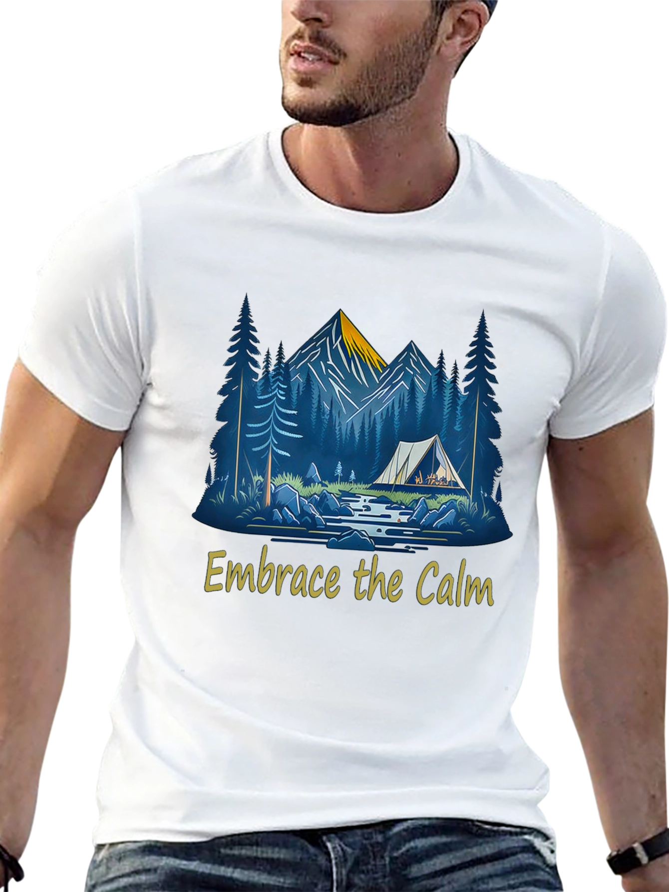 Embrace the Calm Camping Graphic T-Shirt