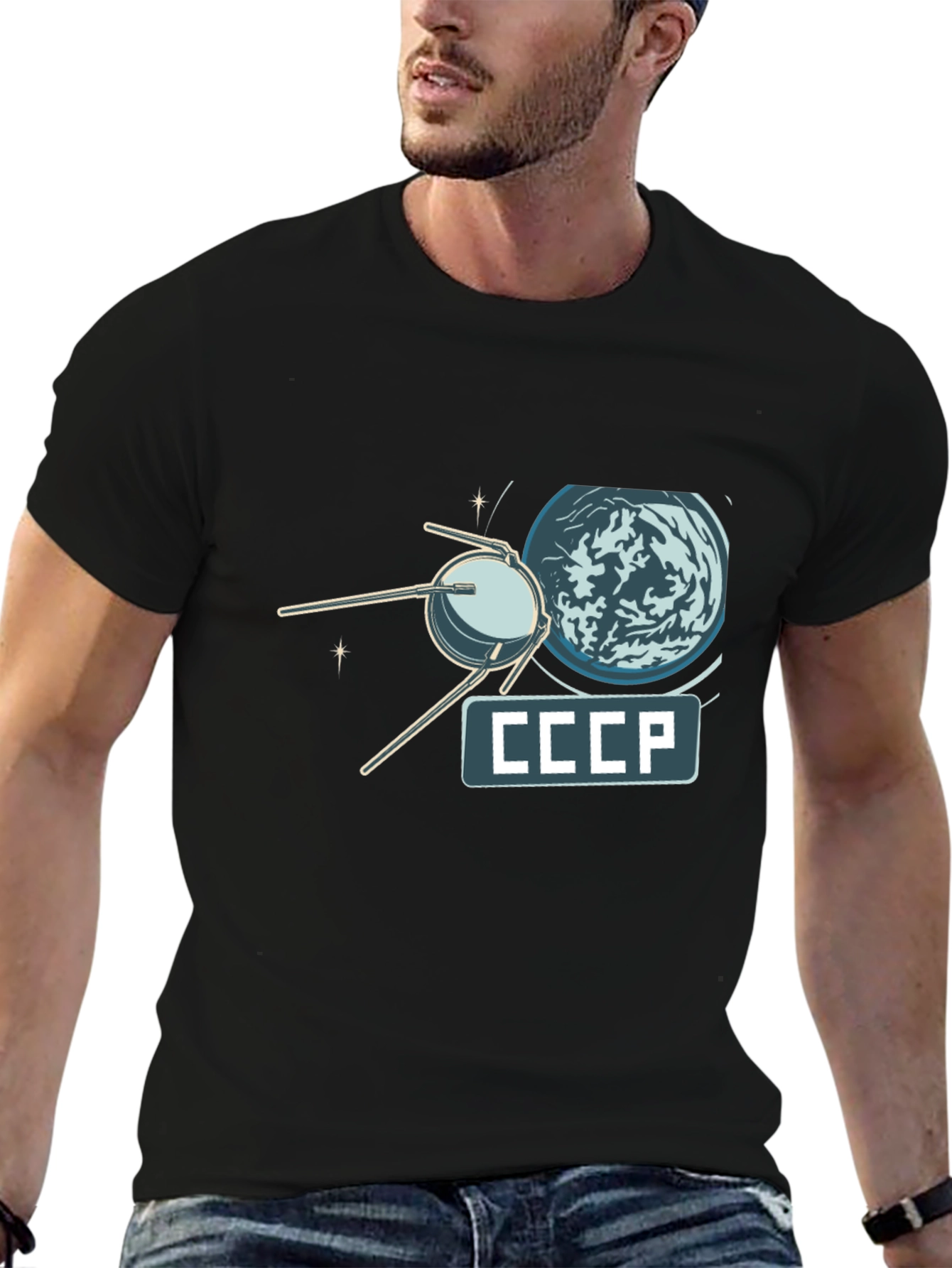 Sputnik CCCP T-Shirt - Retro Space Design