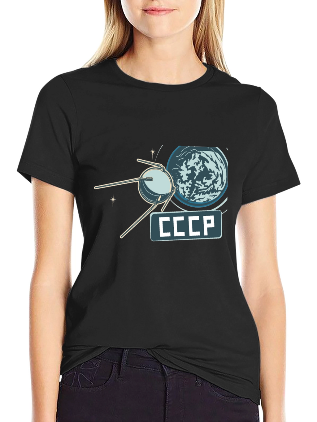 Sputnik CCCP T-Shirt - Retro Space Design