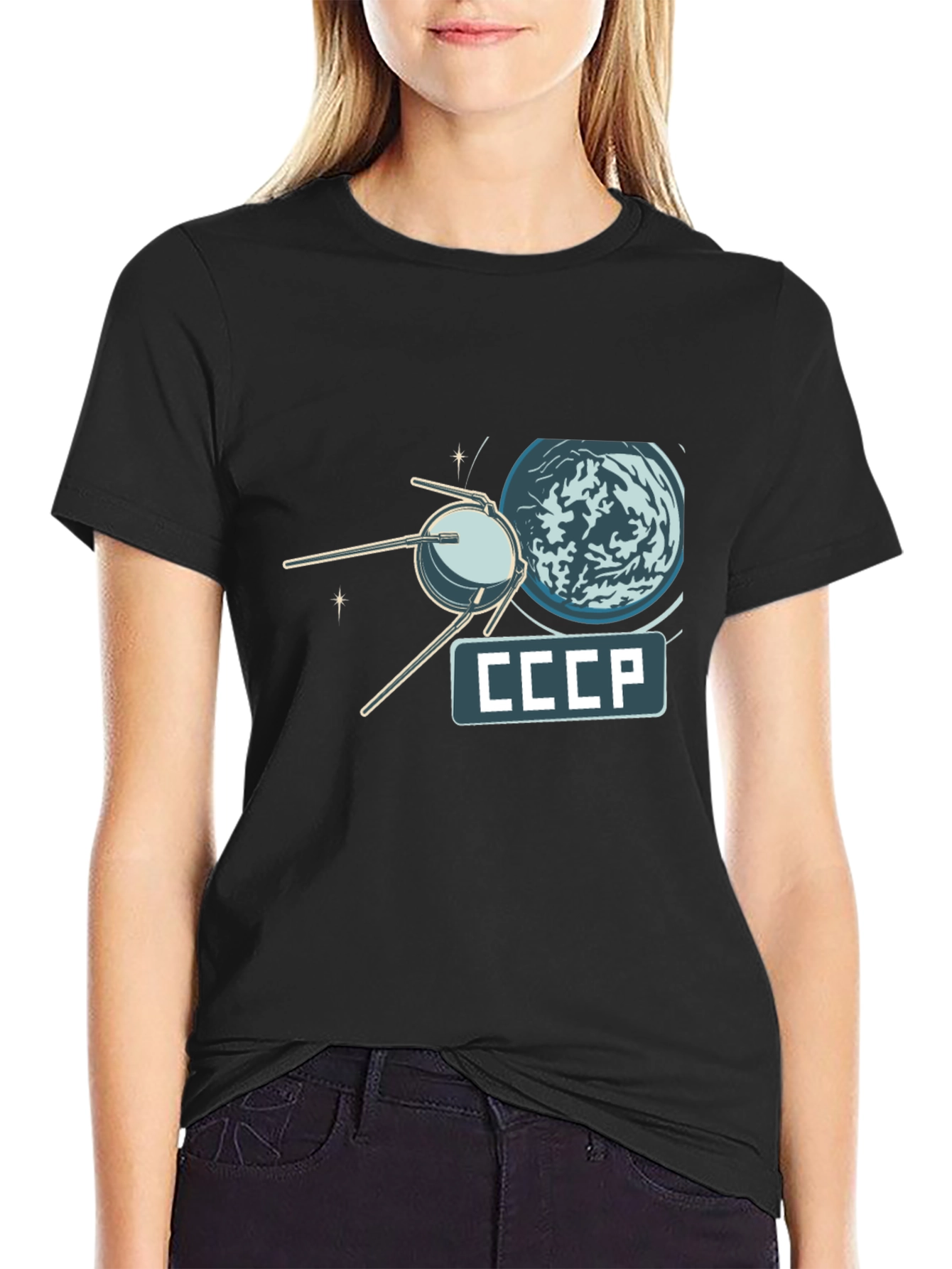 Sputnik CCCP T-Shirt - Retro Space Design