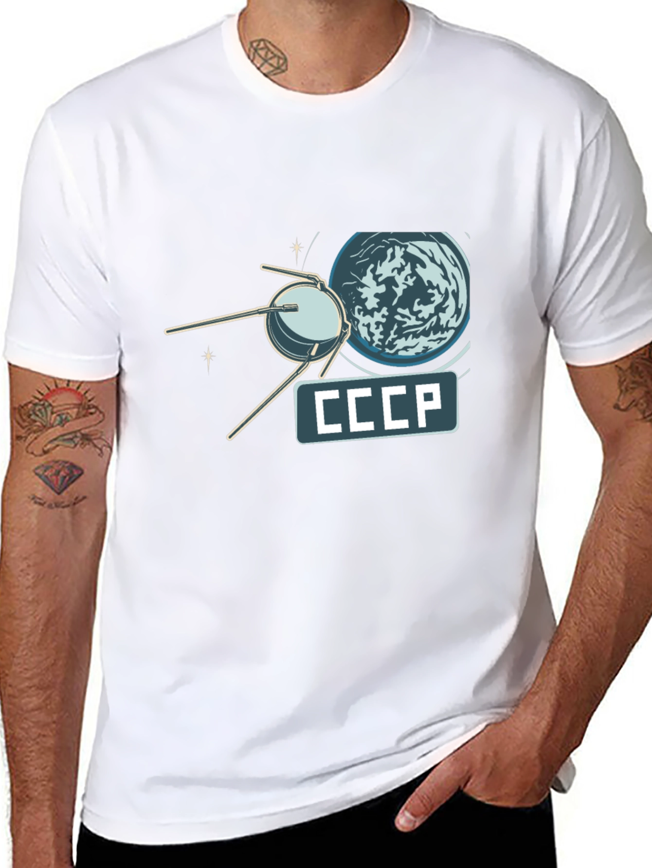 Sputnik CCCP T-Shirt - Retro Space Design