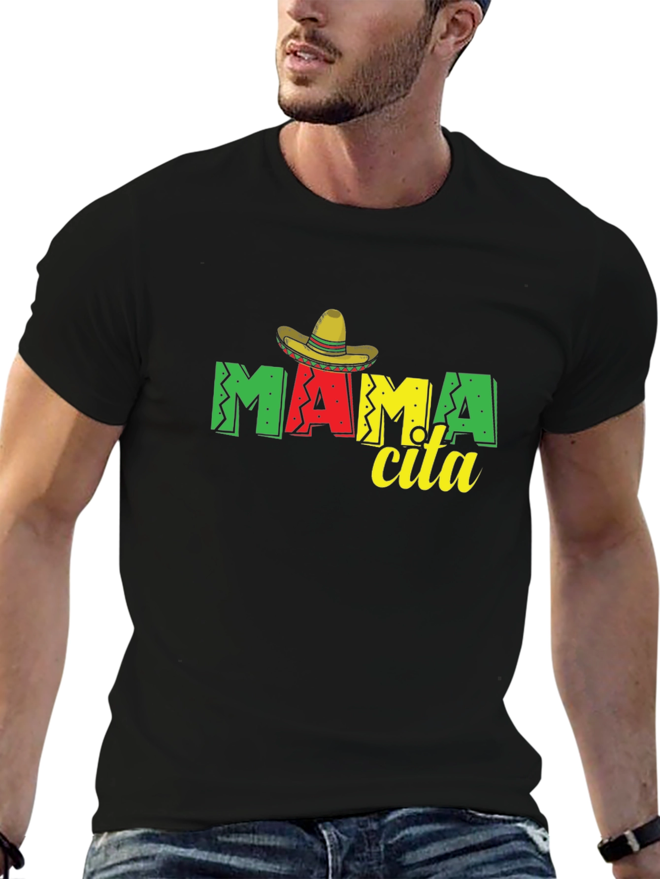 Mamcita T-Shirt Sombrero Black Tee