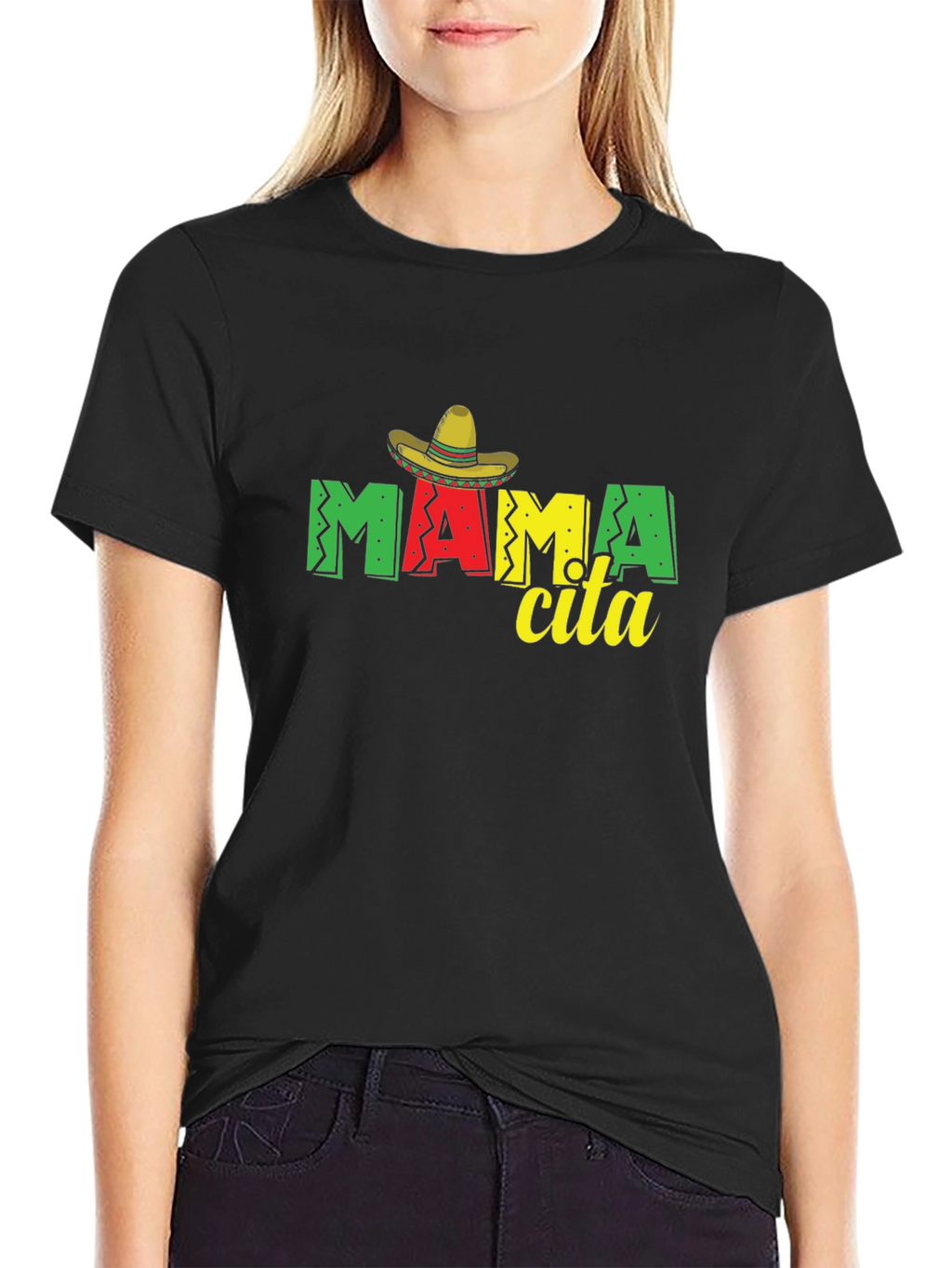 Mamcita T-Shirt Sombrero Black Tee