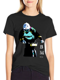 BMX Rider Graphic Tee - Black Cotton Blend T-Shirt