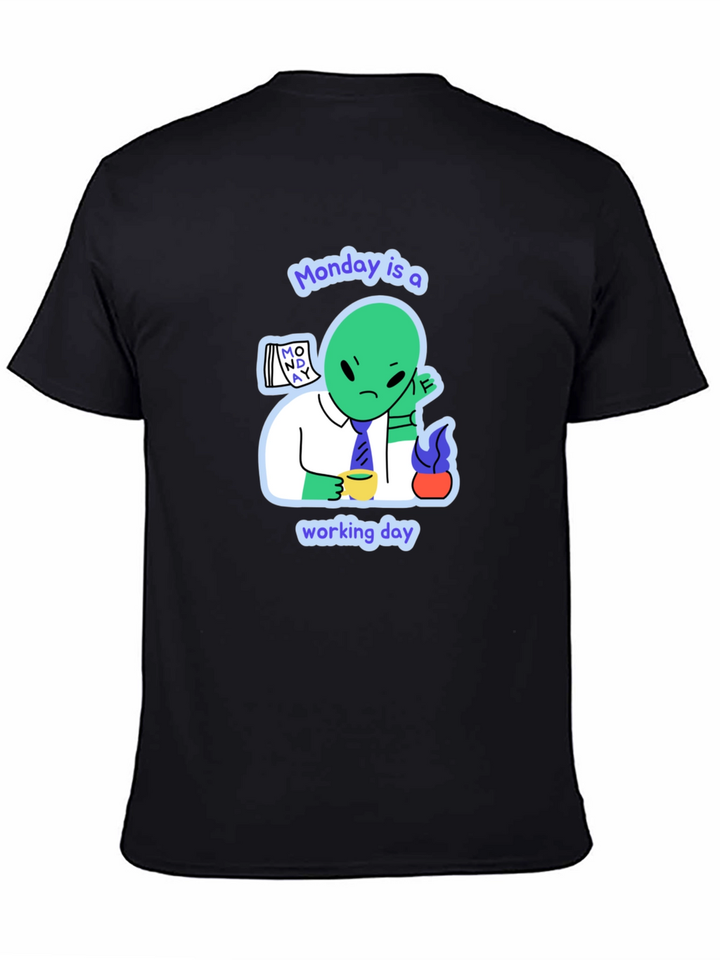 Monday Alien Graphic Tee - Mens Black T-Shirt