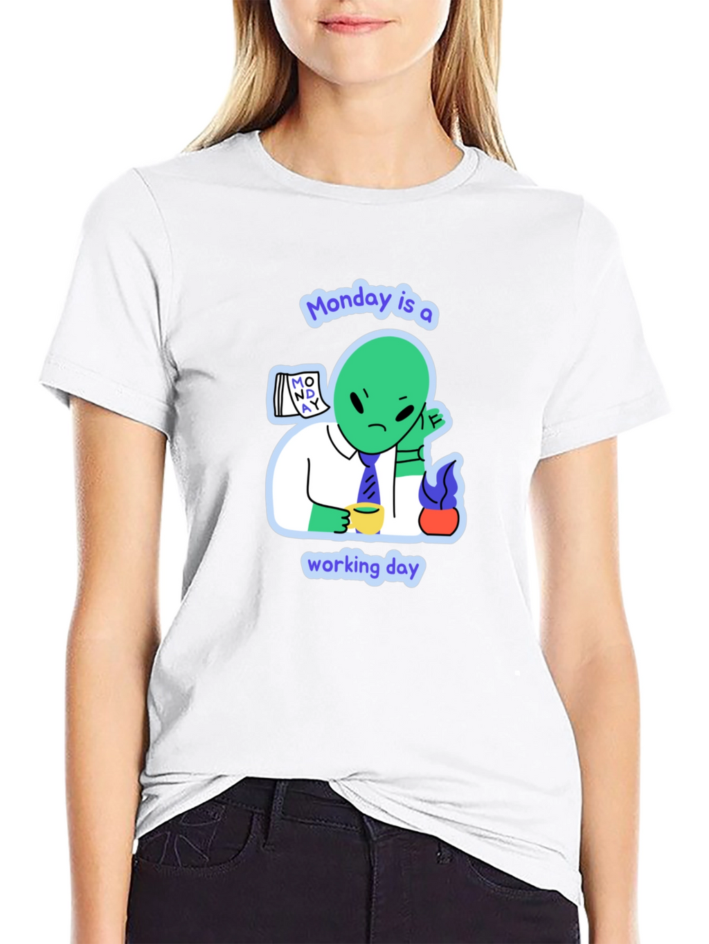 Monday Alien Graphic Tee - Mens Black T-Shirt
