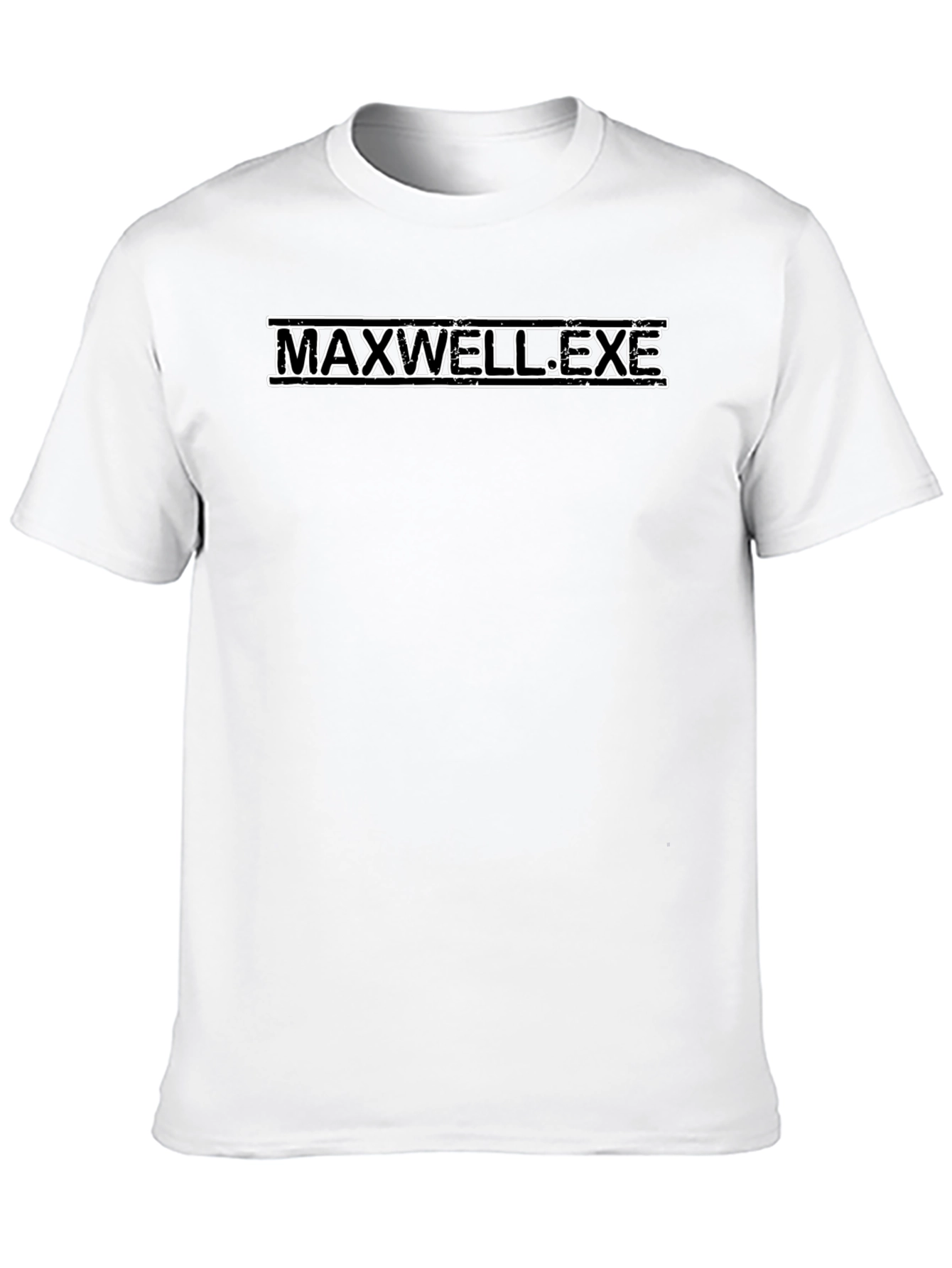MAXWELL.EXE Black T-Shirt - Graphic Print Tee