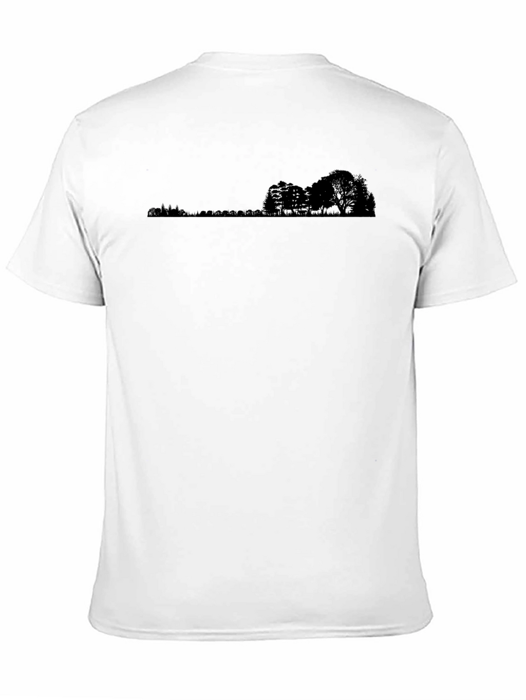 Black Tee with Landscape Silhouette Design