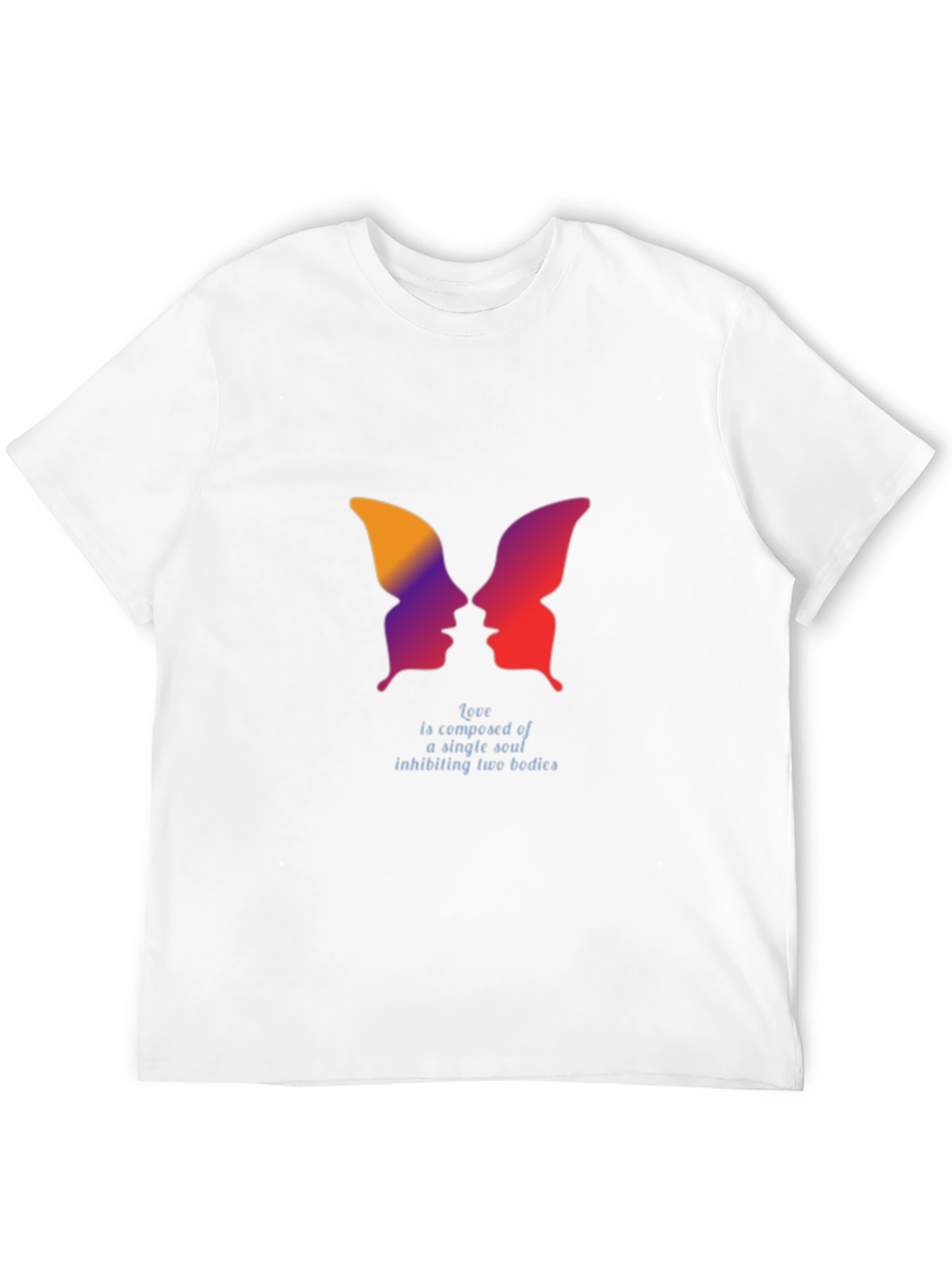 Abstract Butterfly Faces T-Shirt - Love Soul Design