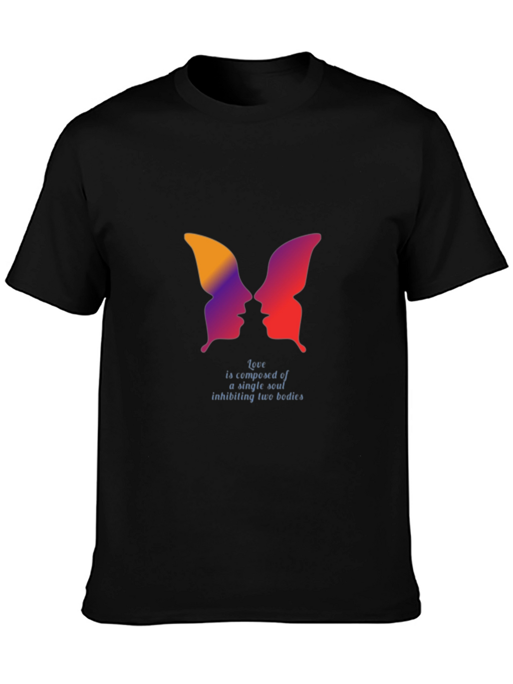 Abstract Butterfly Faces T-Shirt - Love Soul Design