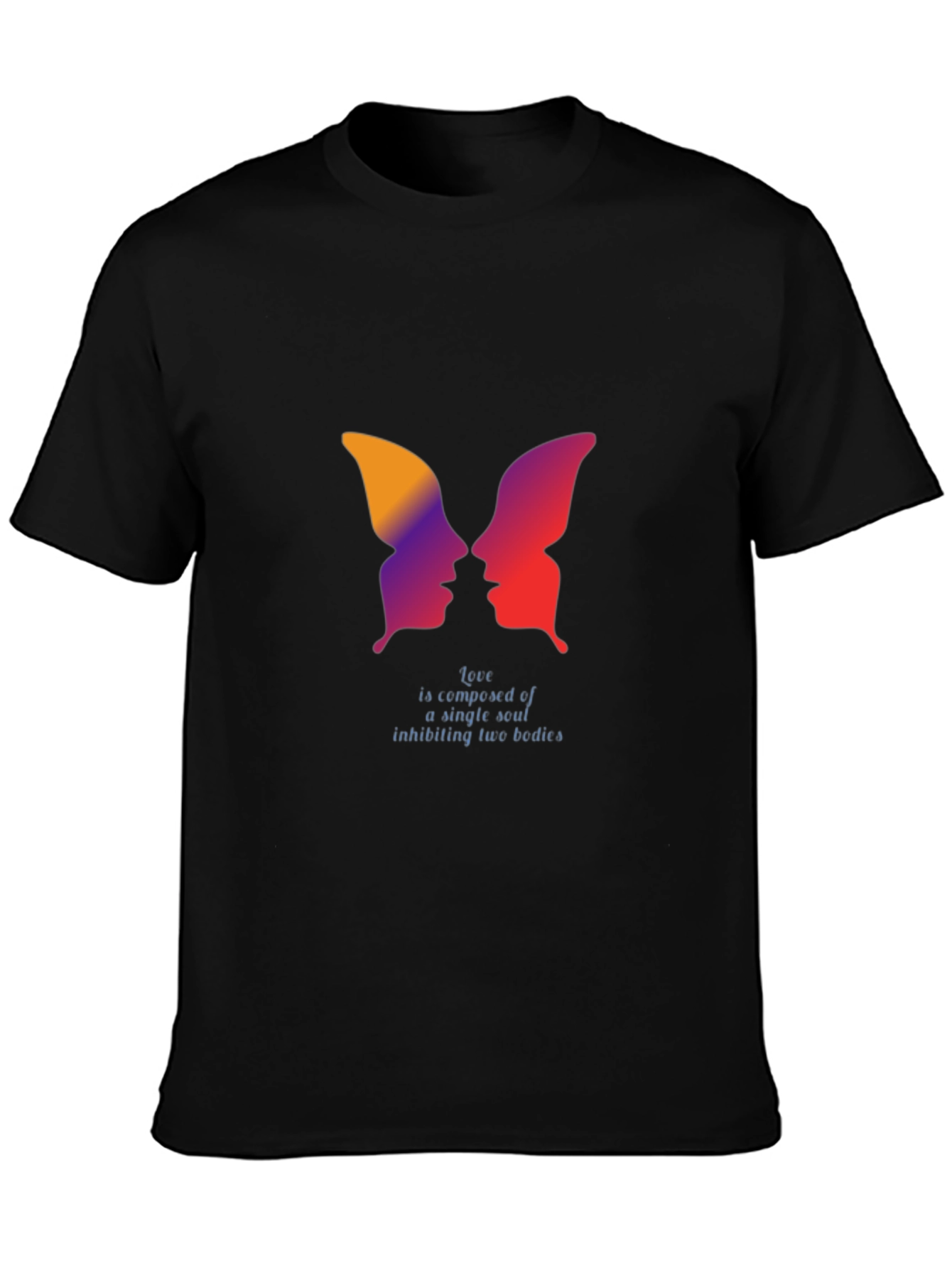 Abstract Butterfly Faces T-Shirt - Love Soul Design