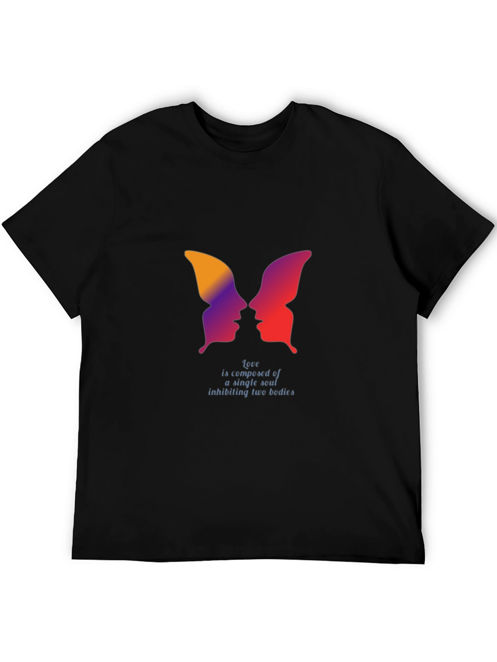Abstract Butterfly Faces T-Shirt - Love Soul Design
