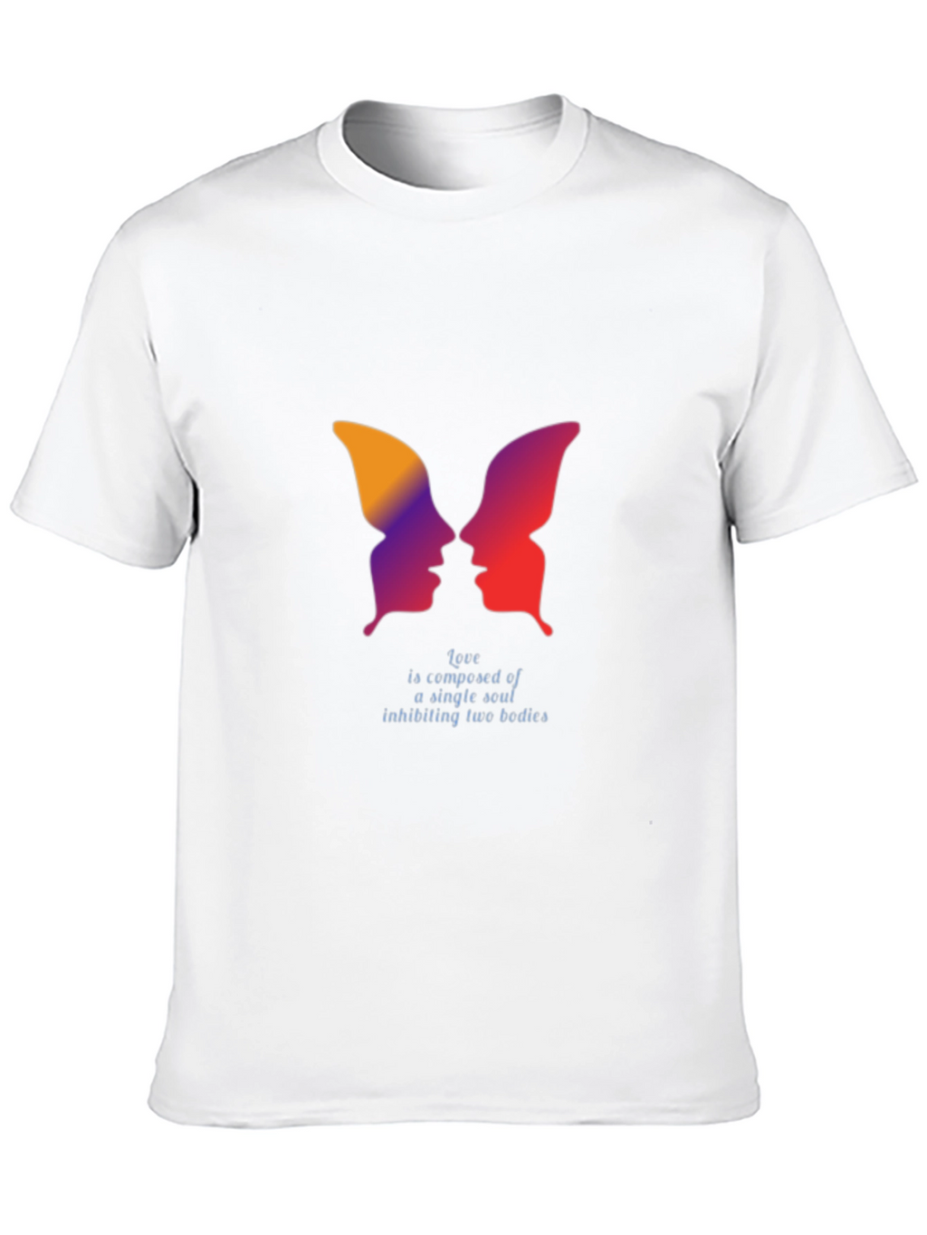 Abstract Butterfly Faces T-Shirt - Love Soul Design