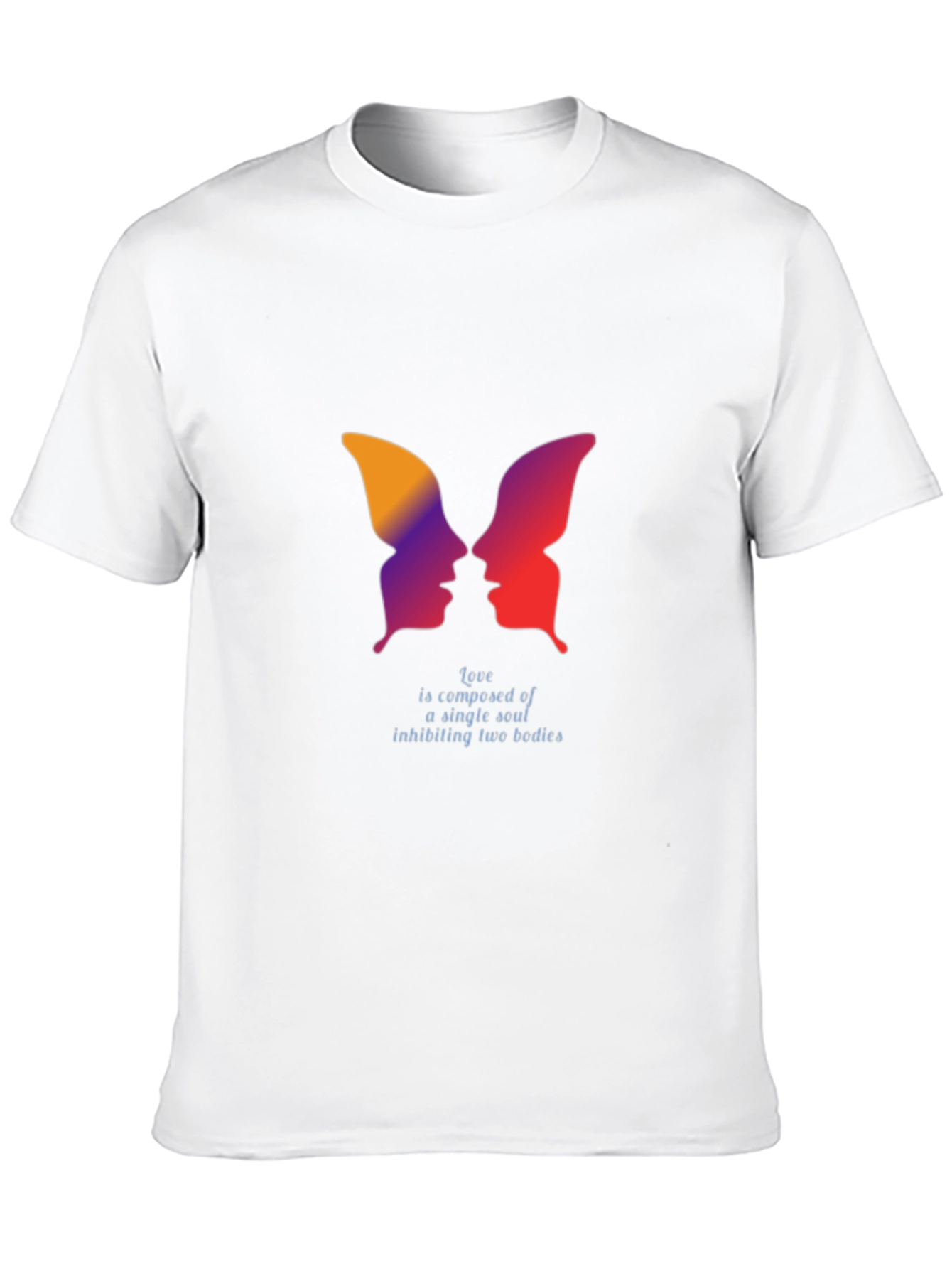 Abstract Butterfly Faces T-Shirt - Love Soul Design