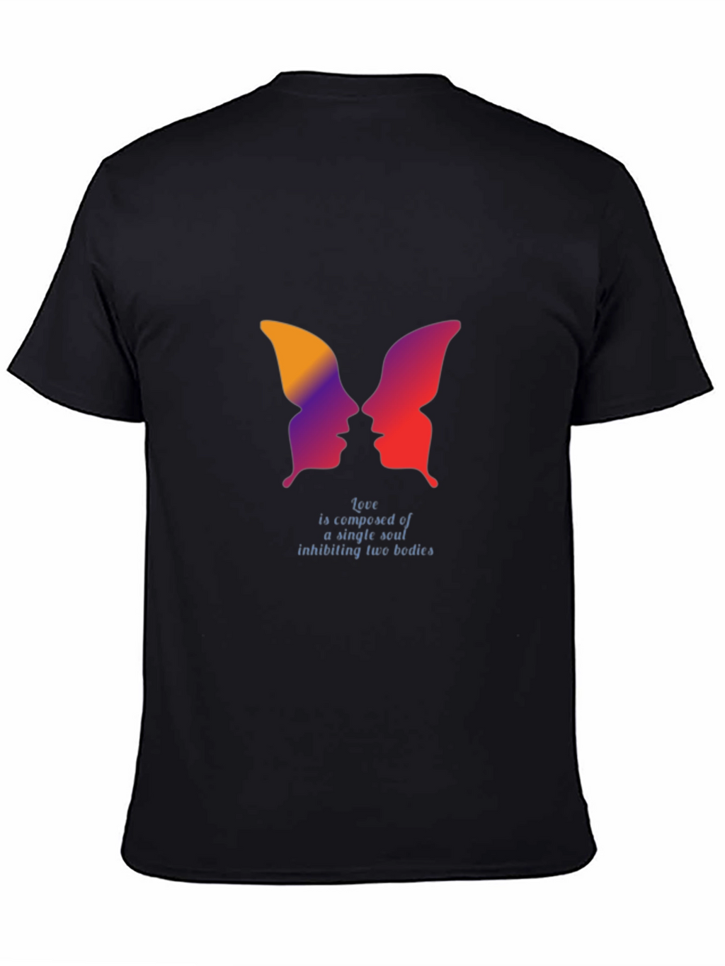Abstract Butterfly Faces T-Shirt - Love Soul Design