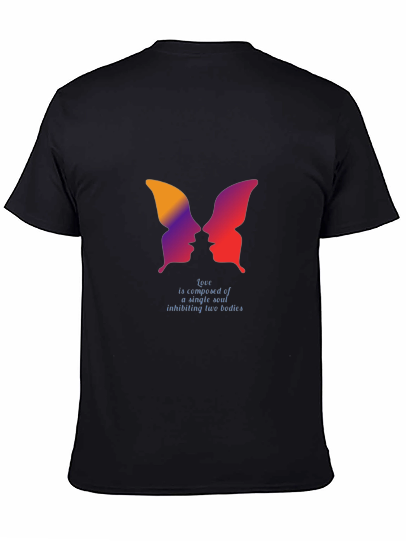 Abstract Butterfly Faces T-Shirt - Love Soul Design